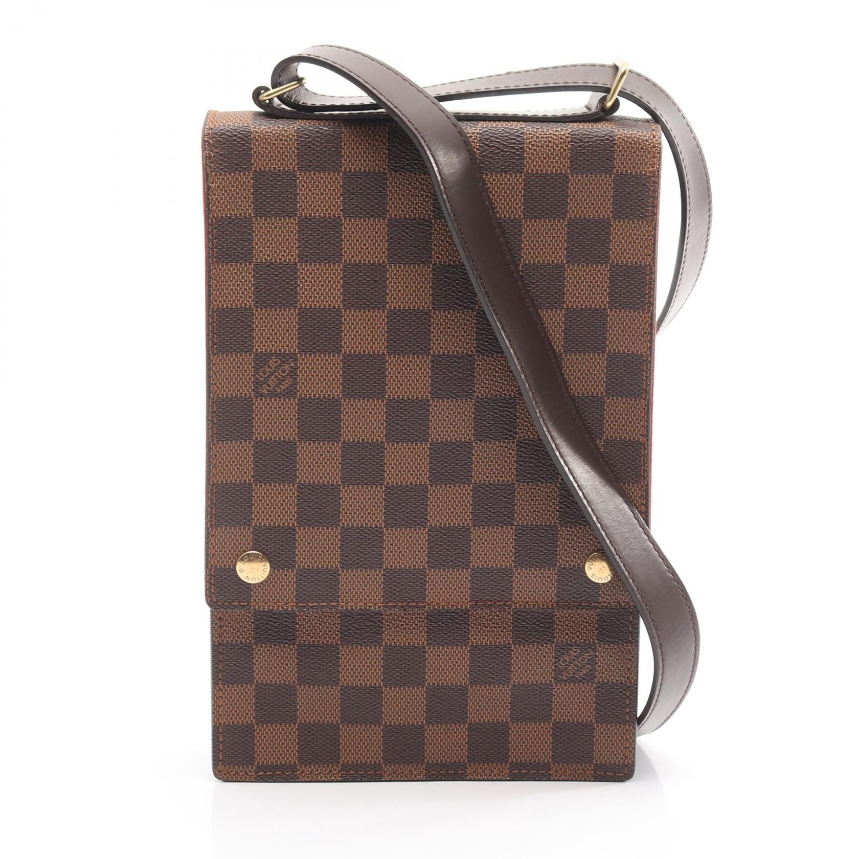 ルイ・ヴィトン LOUIS VUITTON ポートベロー ダミエエベヌ ショルダーバッグ バッグ PVCコーティングキャンバス レザー レディース ブラウン系 N45271 【中古】