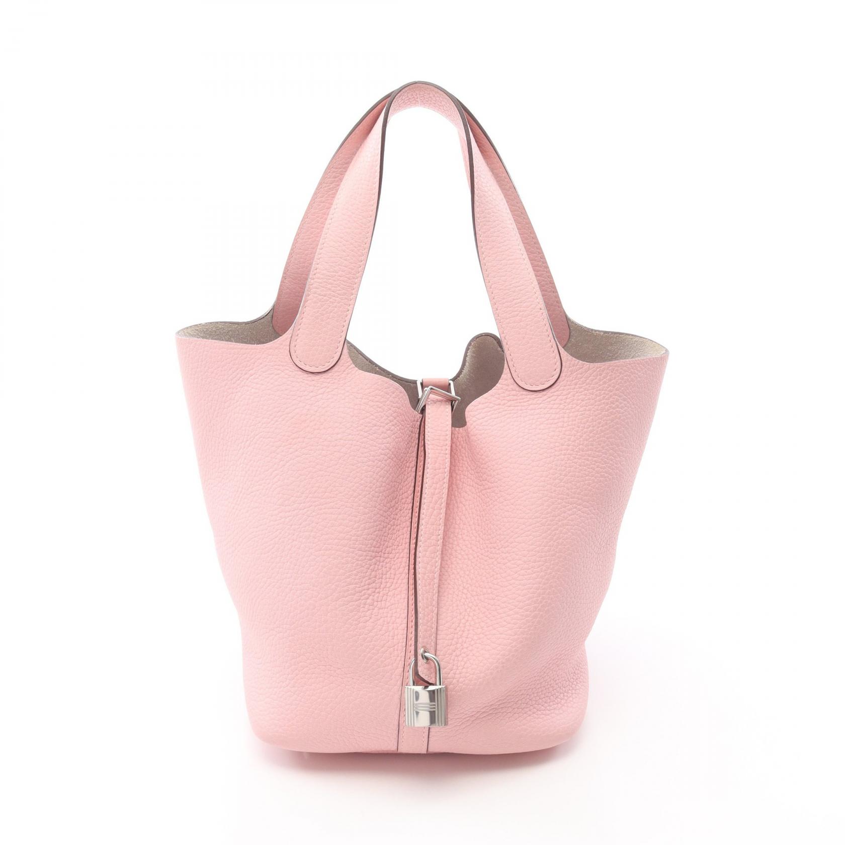 【15%OFFクーポン 7/26 9:59〆】エルメス HERMES ピコタンロックMM ハンドバッグ バッグ レザー トリヨンクレマンス トリヨンクレマンス レディース ピンク系 【中古】|Brandoff銀座