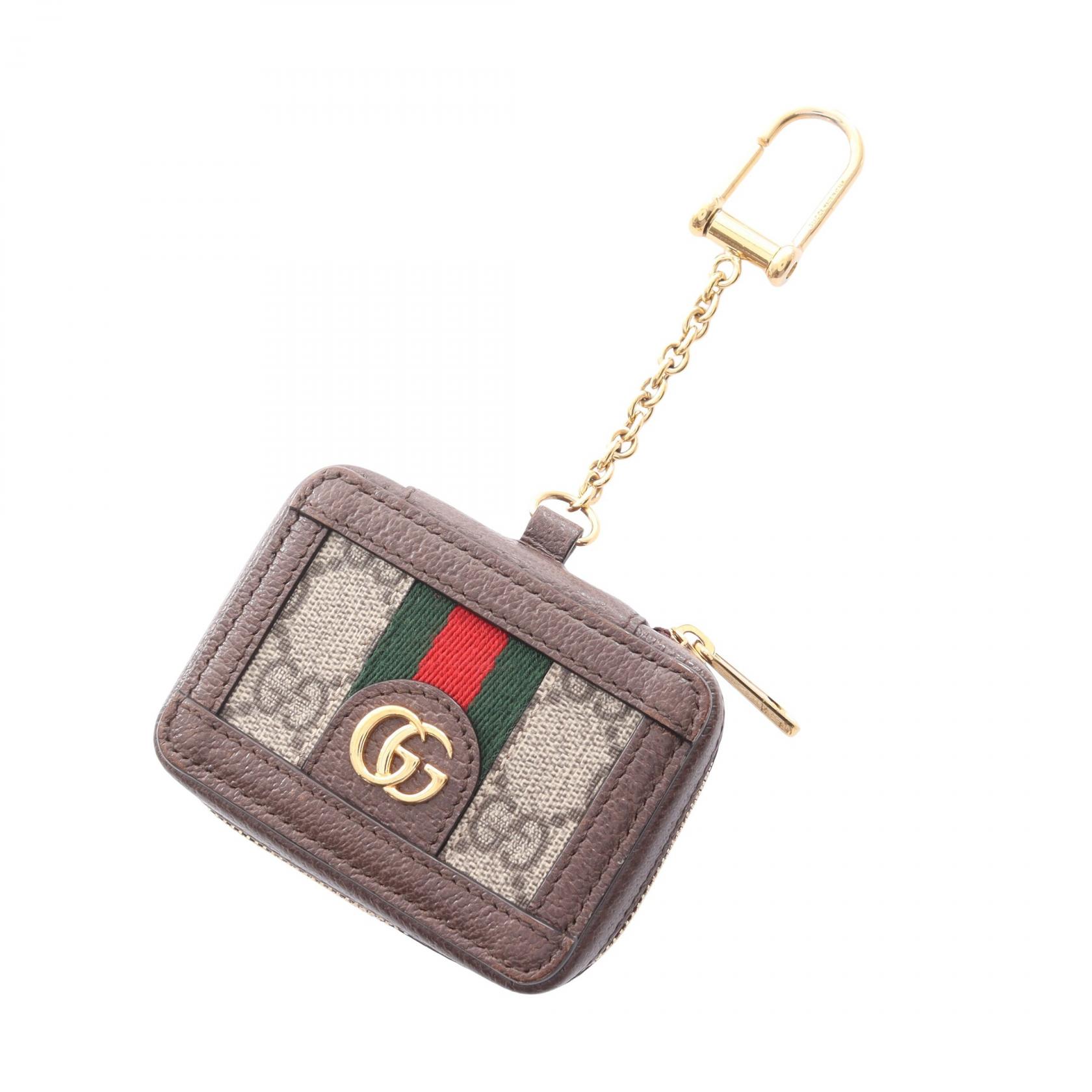 グッチ GUCCI AirPods ケース GGスプリーム 携帯・スマホアクセサリー アクセサリー レザー PVC メンズ レディース ブラウン系 / マルチカラー 699771 【中古】