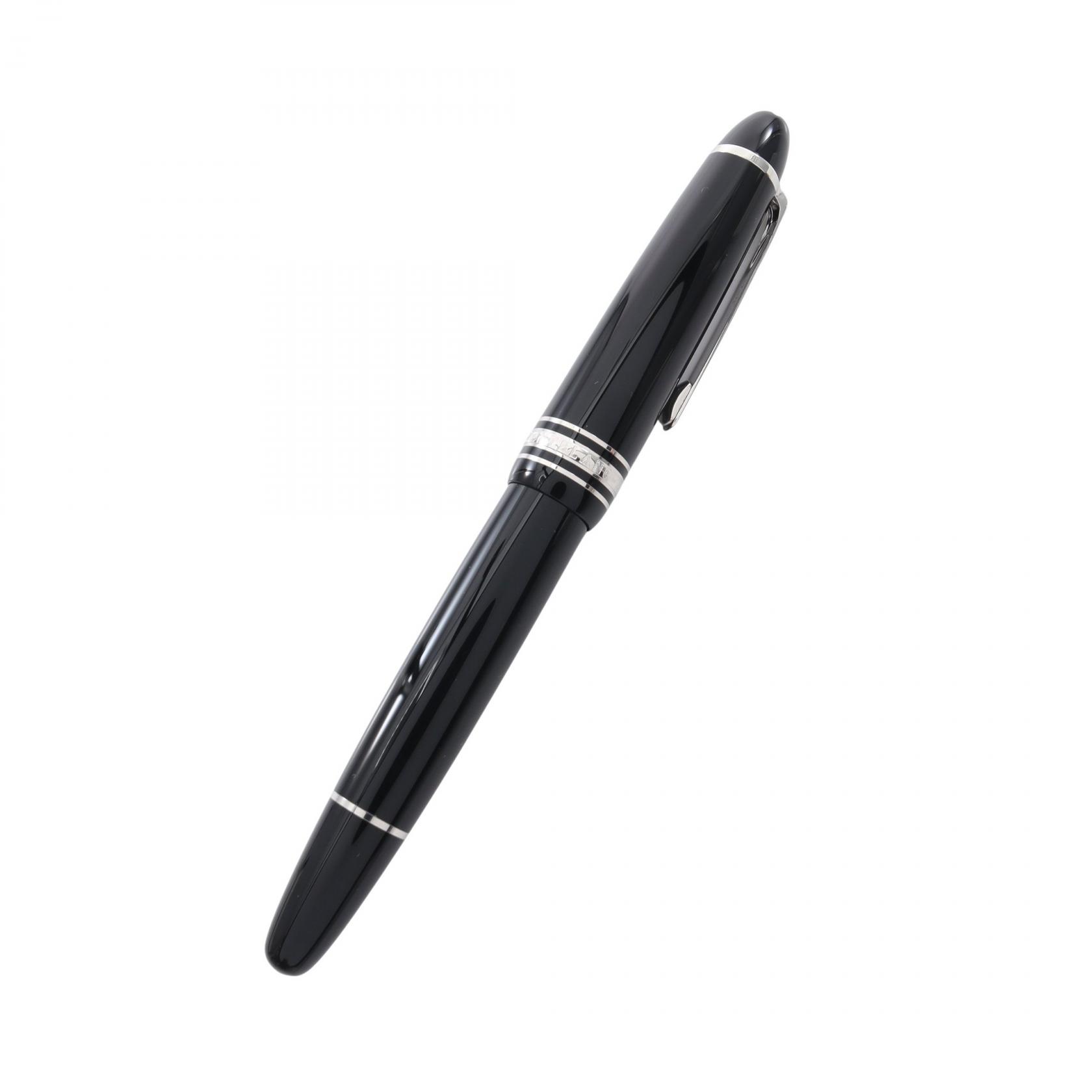 【5千円OFFクーポン対象】モンブラン MONTBLANC マイスターシュテュック プラチナ ル グラン ボールペン アクセサリー レジン / メタル メンズ レディース ブラック系 / シルバー系 【中古】