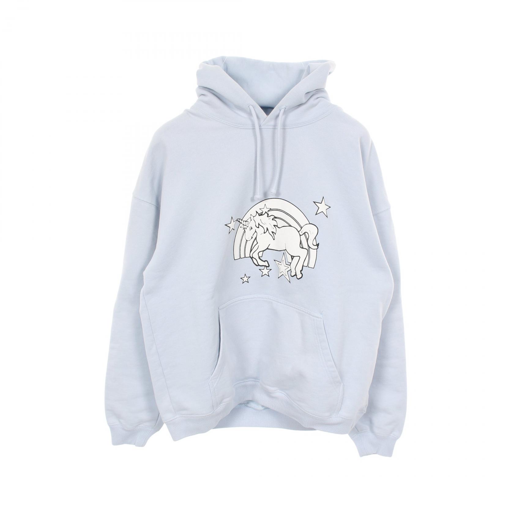 【5%OFFクーポン×ポイント5倍】ヴェトモン VETEMENTS Blue Magic Unicorn Hoodie ユニコーン パーカー 衣料品 トップス コットン メンズ ブルー系 【中古】