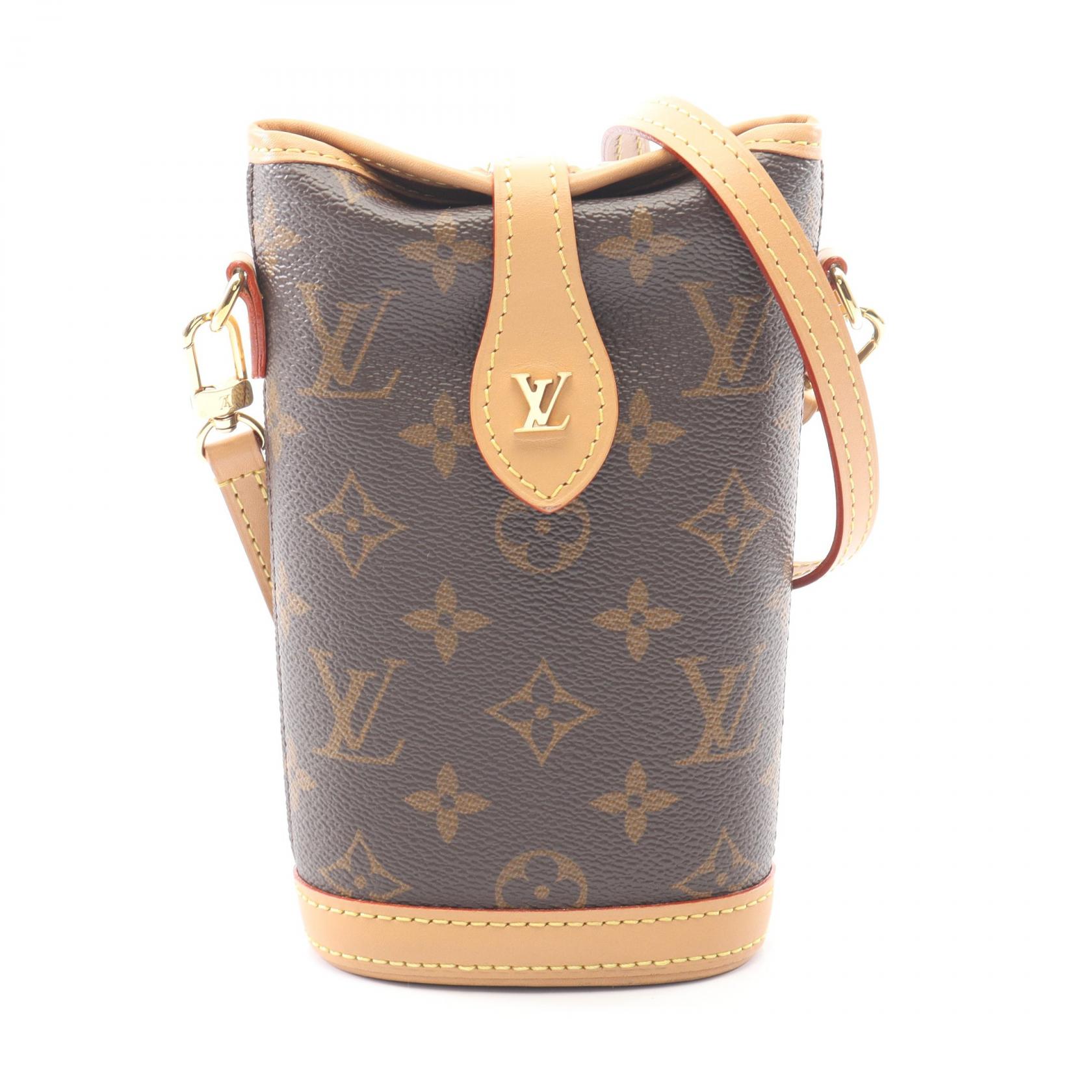【P5倍×5%OFFクーポン】ルイ・ヴィトン LOUIS VUITTON フォールド ミーポーチ ショルダーバッグ バッグ PVCコーティングキャンバス レザー モノグラム レディース ブラウン系 M80874 【中古】