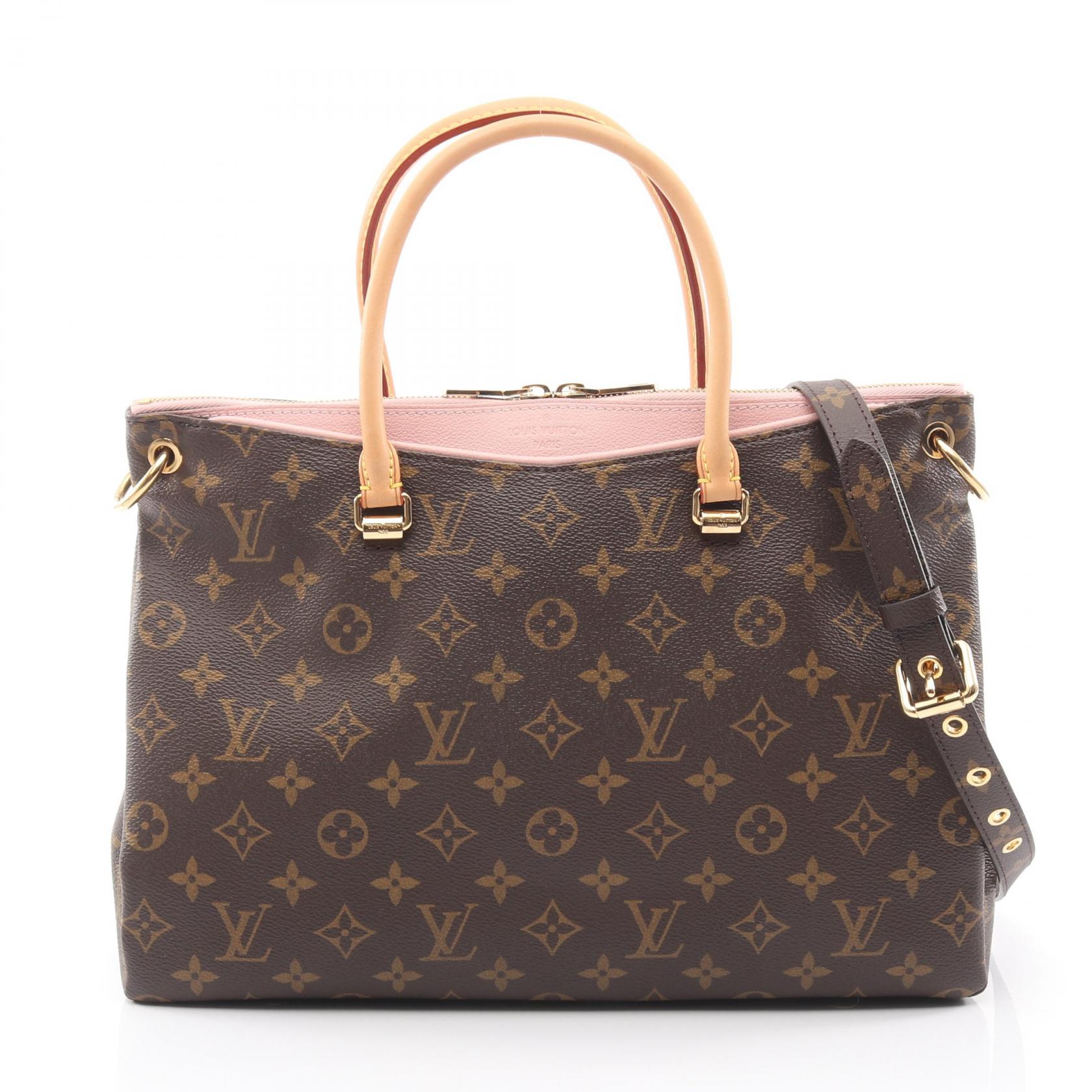 ルイ・ヴィトン LOUIS VUITTON パラス ハンドバッグ バッグ PVCコーティングキャンバス レザー モノグラム レディース ブラウン系 / ピンク系 M43400 【中古】