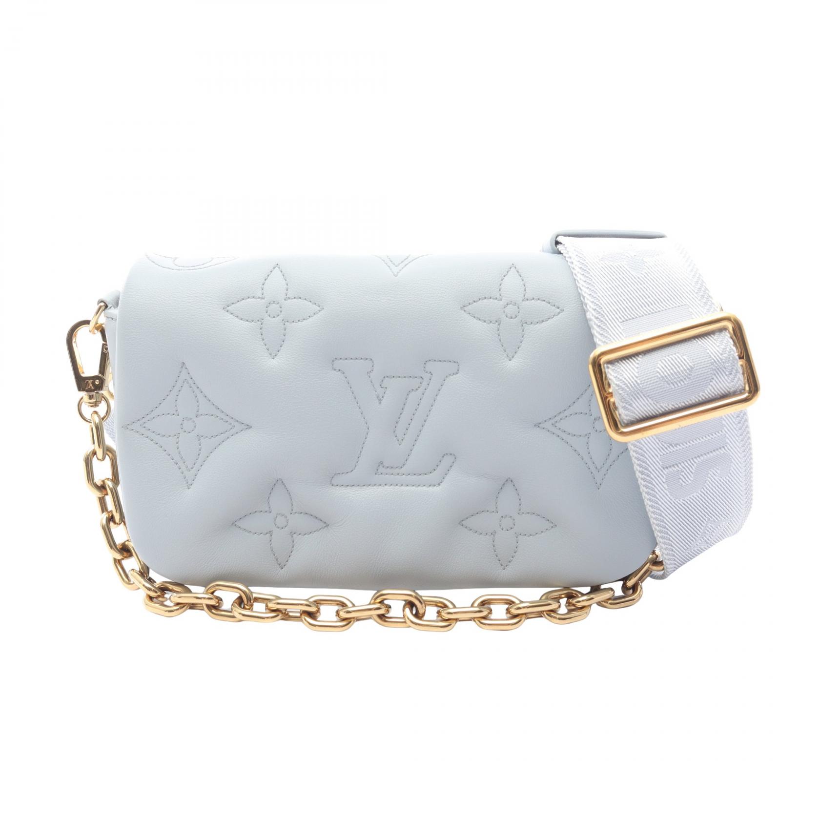 【2万円OFFクーポン対象】ルイ・ヴィトン LOUIS VUITTON ウォレット オン ストラップ ショルダーバッグ バッグ レザー バブルグラム レディース ブルー系 M81399 【中古】