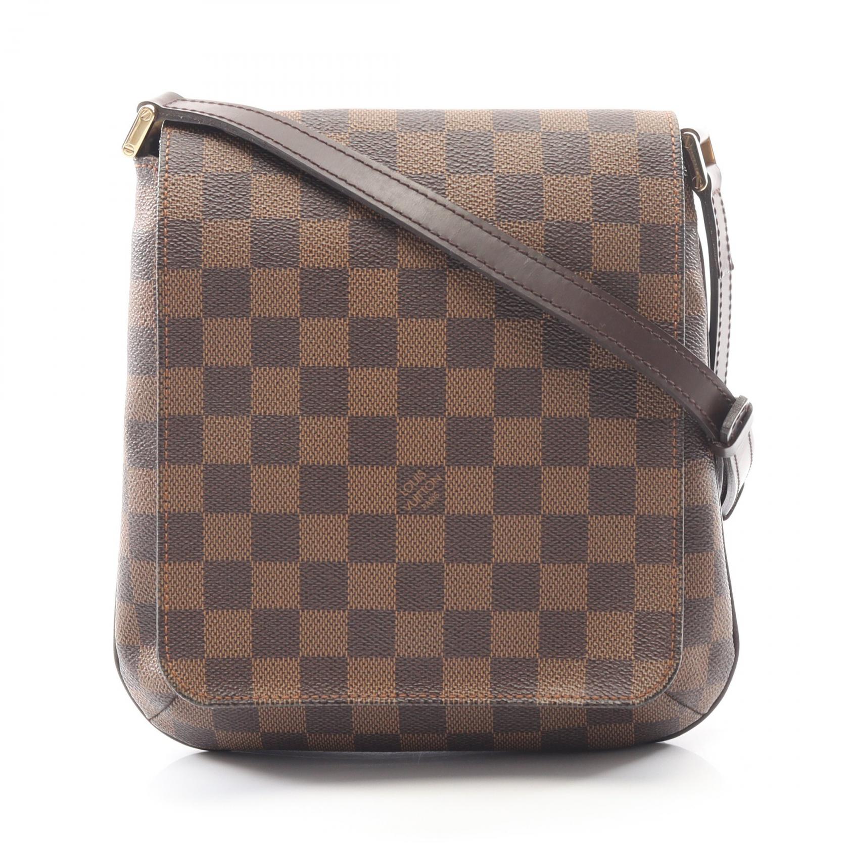 【P5倍×5%OFFクーポン】ルイ・ヴィトン LOUIS VUITTON ミュゼットサルサ ロングストラップ ショルダーバッグ バッグ PVCコーティングキャンバス レザー ダミエ レディース ブラウン系 N51300 【中古】