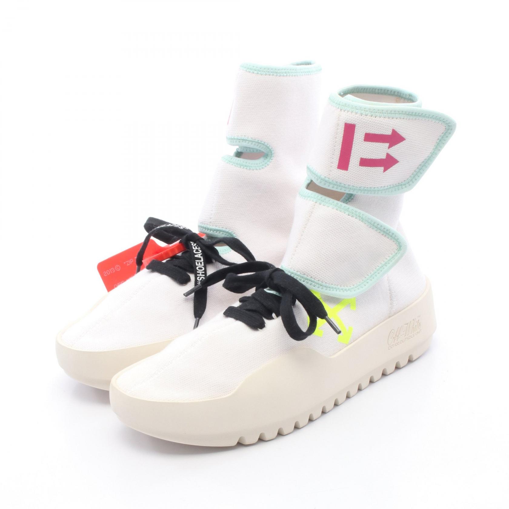 オフホワイト OFF-WHITE ブーツ スニーカー 靴 キャンバス レディース ホワイト系 / マルチカラー CST-100 【中古】