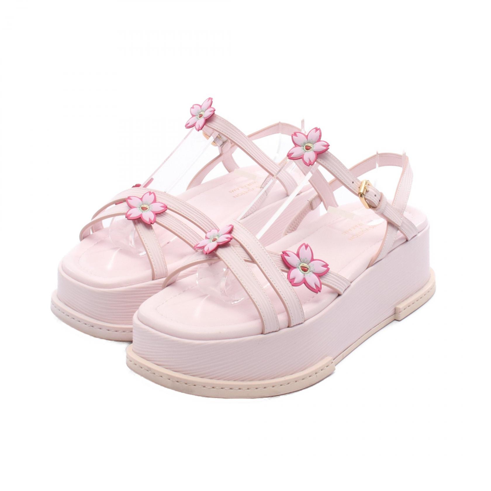 【5%OFFクーポン×ポイント5倍】ルイ・ヴィトン LOUIS VUITTON LV × TM MAYA サンダル 靴 レザー レディース ピンク系 【中古】