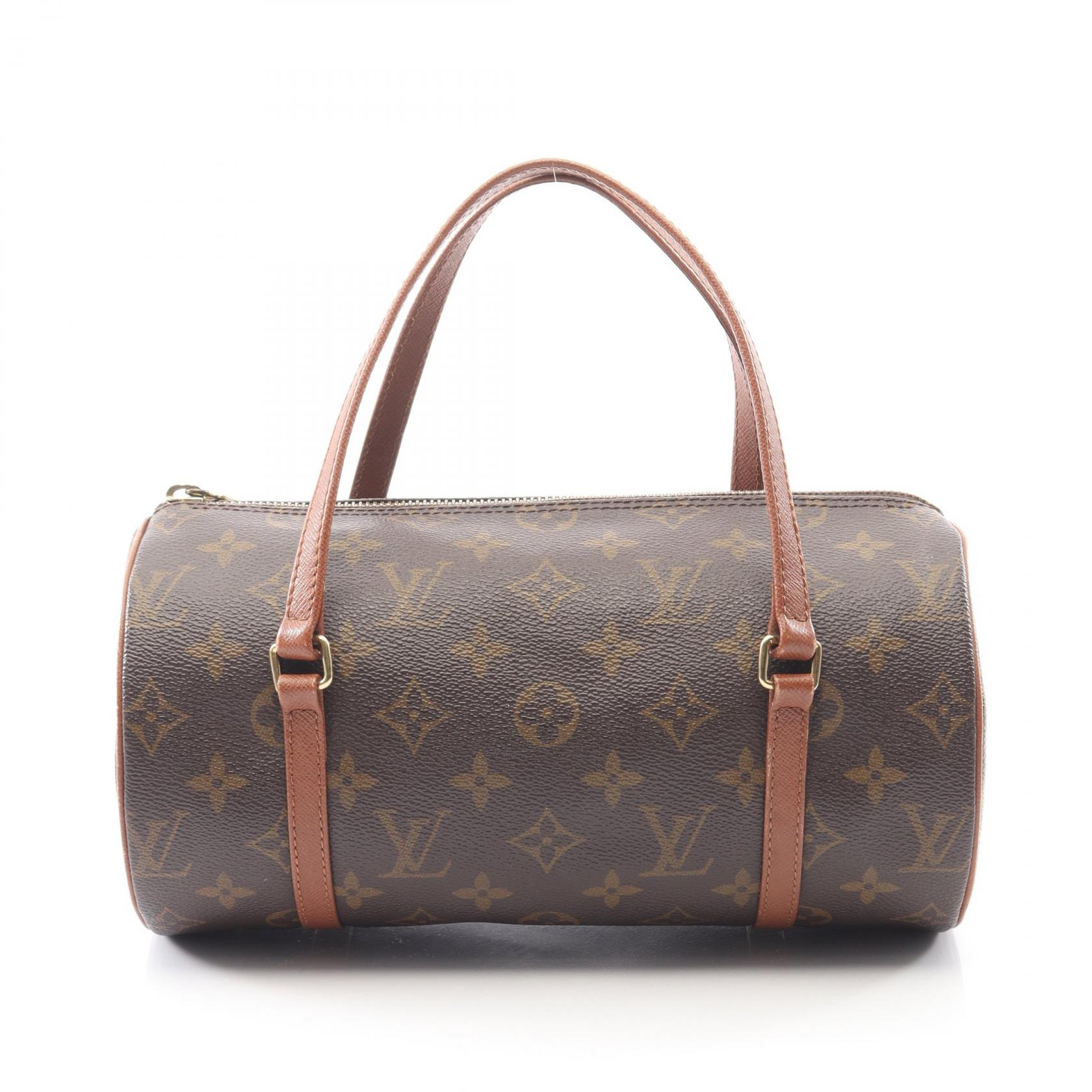 【P5倍×15%OFFクーポン】ルイ・ヴィトン LOUIS VUITTON パピヨン26 旧型 ハンドバッグ バッグ PVCコーティングキャンバス レザー モノグラム レディース ブラウン系 M51366 【中古】