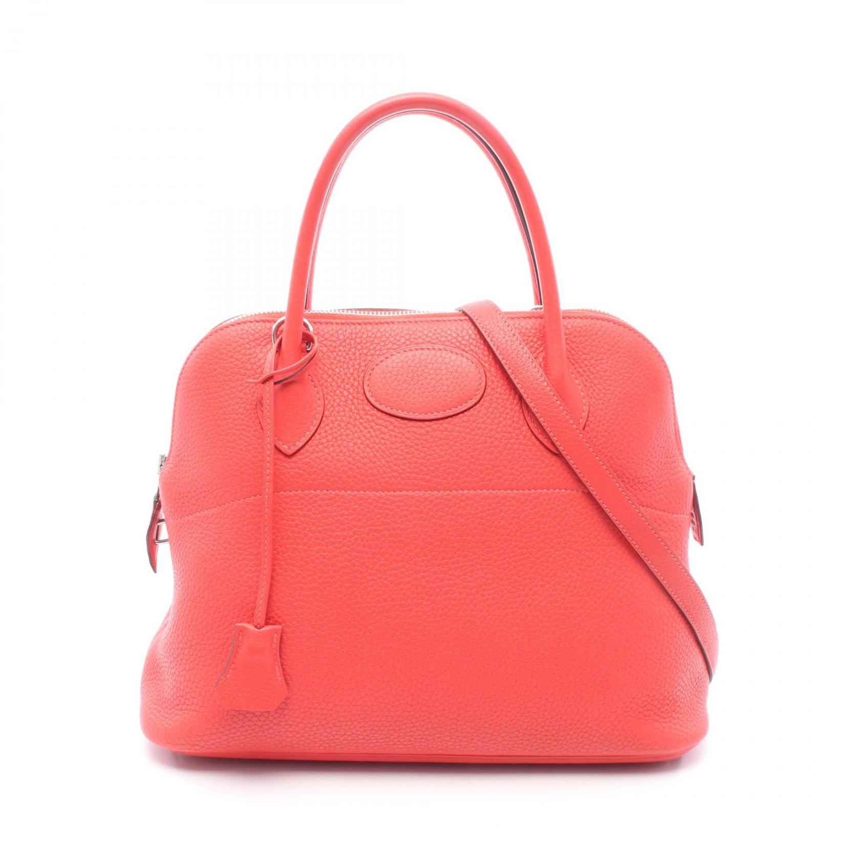 【10%OFFクーポン対象】エルメス HERMES ボリード31 ハンドバッグ バッグ レザー トリヨンクレマンス トリヨンクレマンス レディース レッド系 【中古】