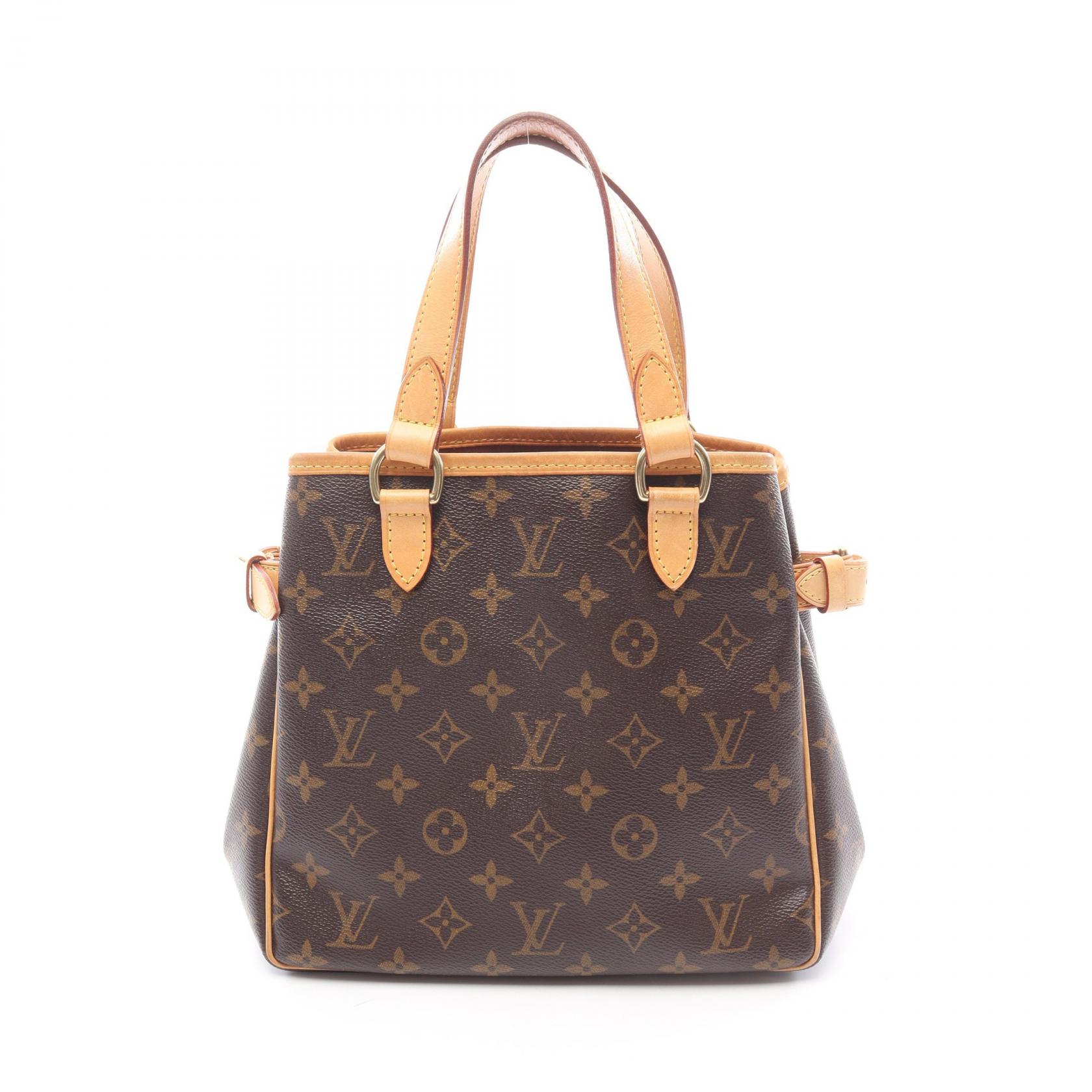 【4時間限定！ポイント10倍 】4/13 20時～23:59／ルイ・ヴィトン LOUIS VUITTON バティニョール ハンドバッグ バッグ PVCコーティングキャンバス レザー モノグラム レディース ブラウン系 M51156 【中古】