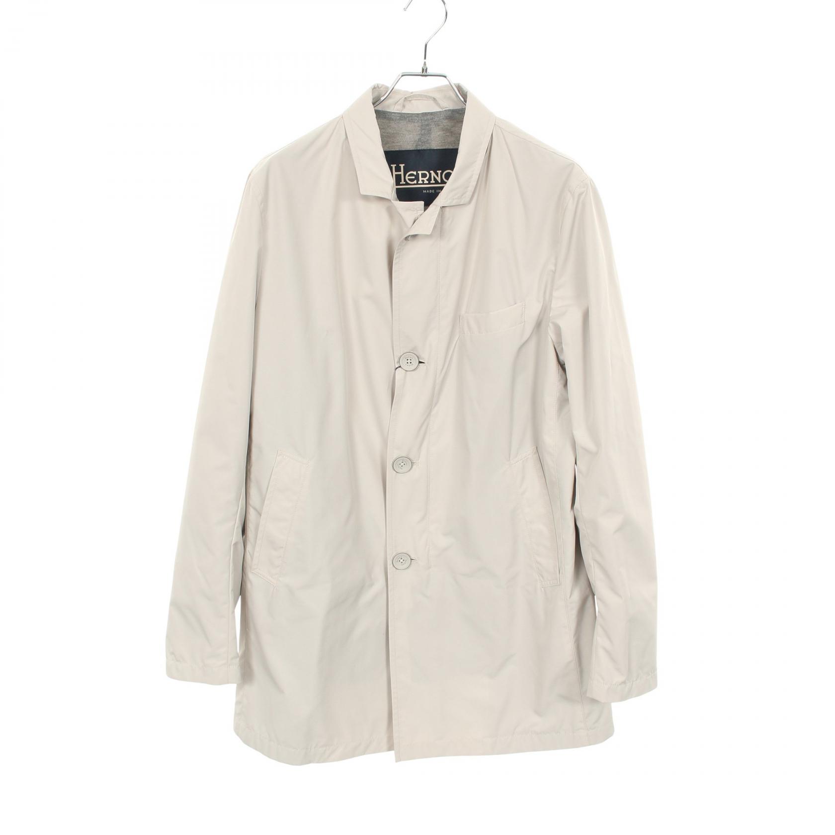 【10%OFFクーポン 7/26 9:59〆】 ヘルノ Herno ステンカラーコート 衣料品 アウター ポリエステル メンズ グレー系 IM0215U 【中古】｜Brandoff銀座