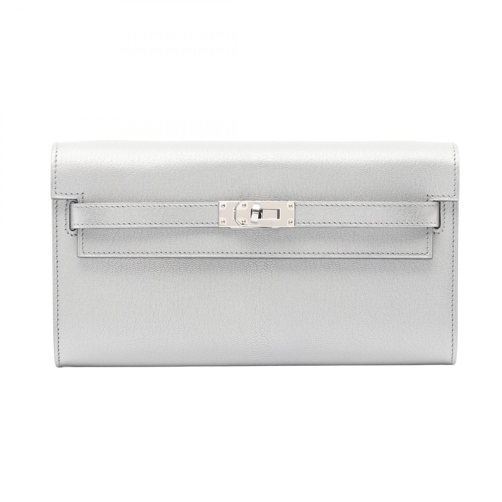 【10%OFFクーポン 7/26 9:59〆】 エルメス HERMES ケリートゥーゴー ショルダーバッグ バッグ レザー シェーブルシャムキラ レディース シルバー系 アルジャン 【中古】|Brandoff銀座