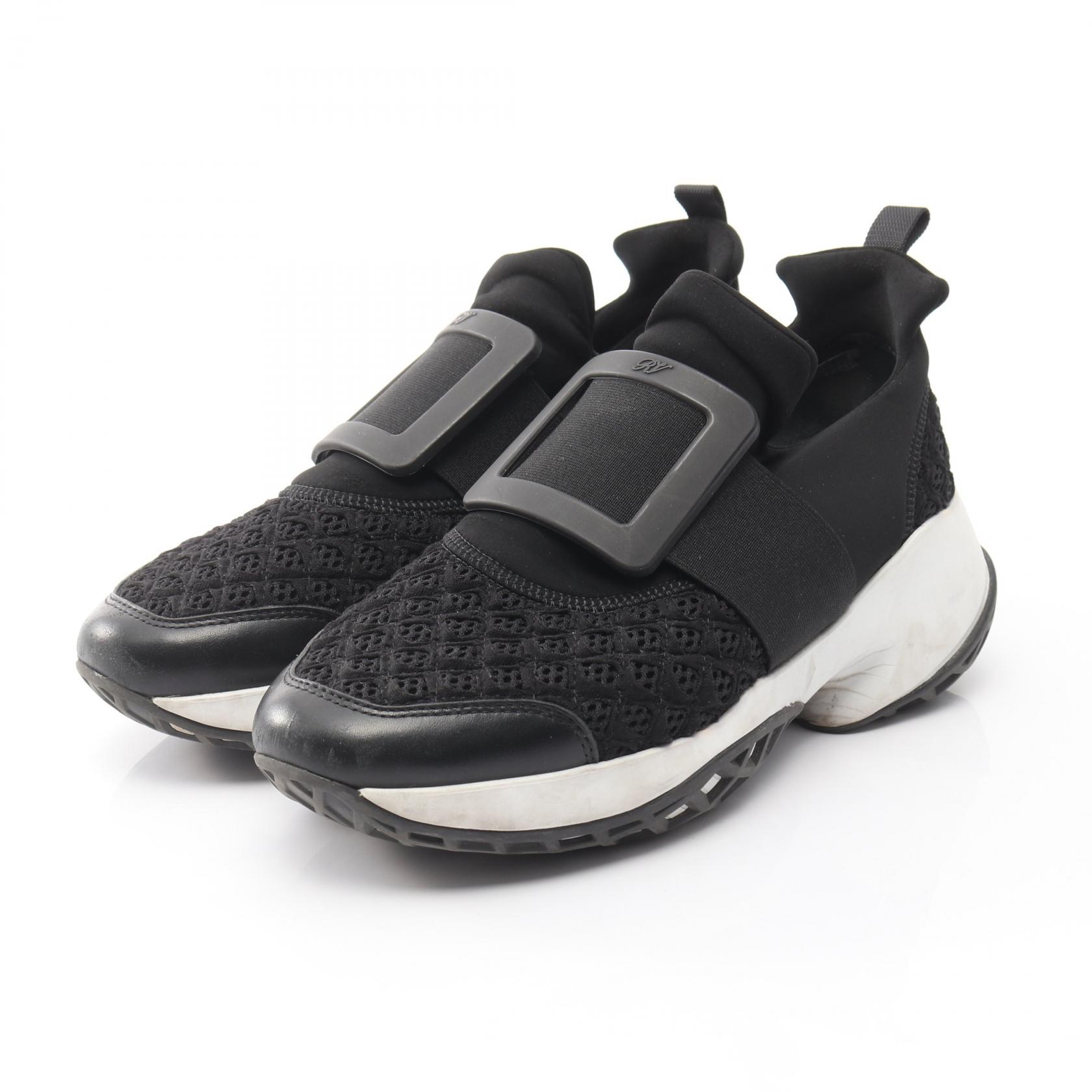 ロジェ ヴィヴィエ Roger Vivier ヴィヴラン スニーカー 靴 レザー ファブリック メンズ ブラック系 39 【中古】