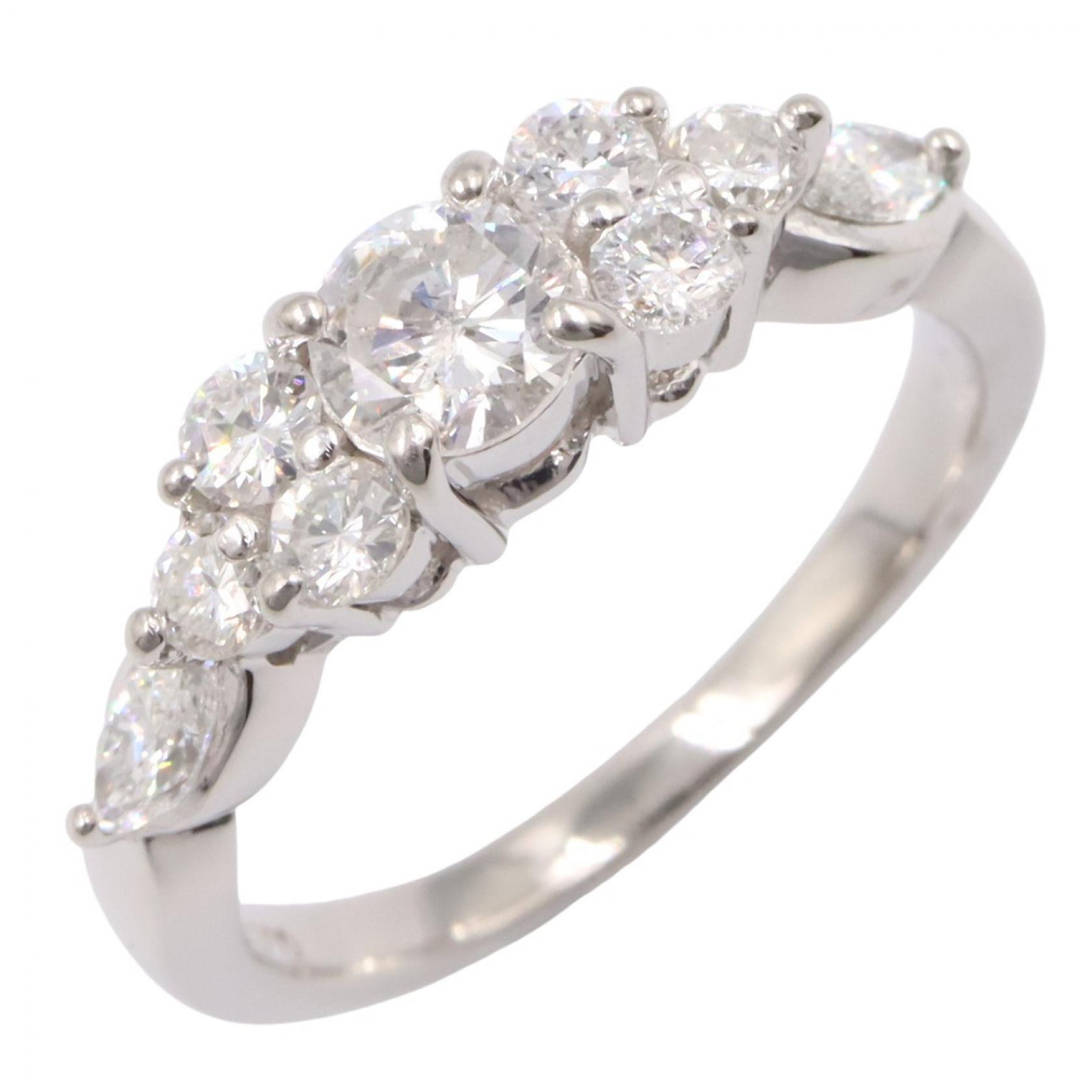 ジュエリー JEWELRY ダイヤモンド リング リング・指輪 ジュエリー Pt900プラチナ ダイヤモンド レディース シルバー系 / クリア系 ﾀﾞｲﾔ 5.3g 【中古】