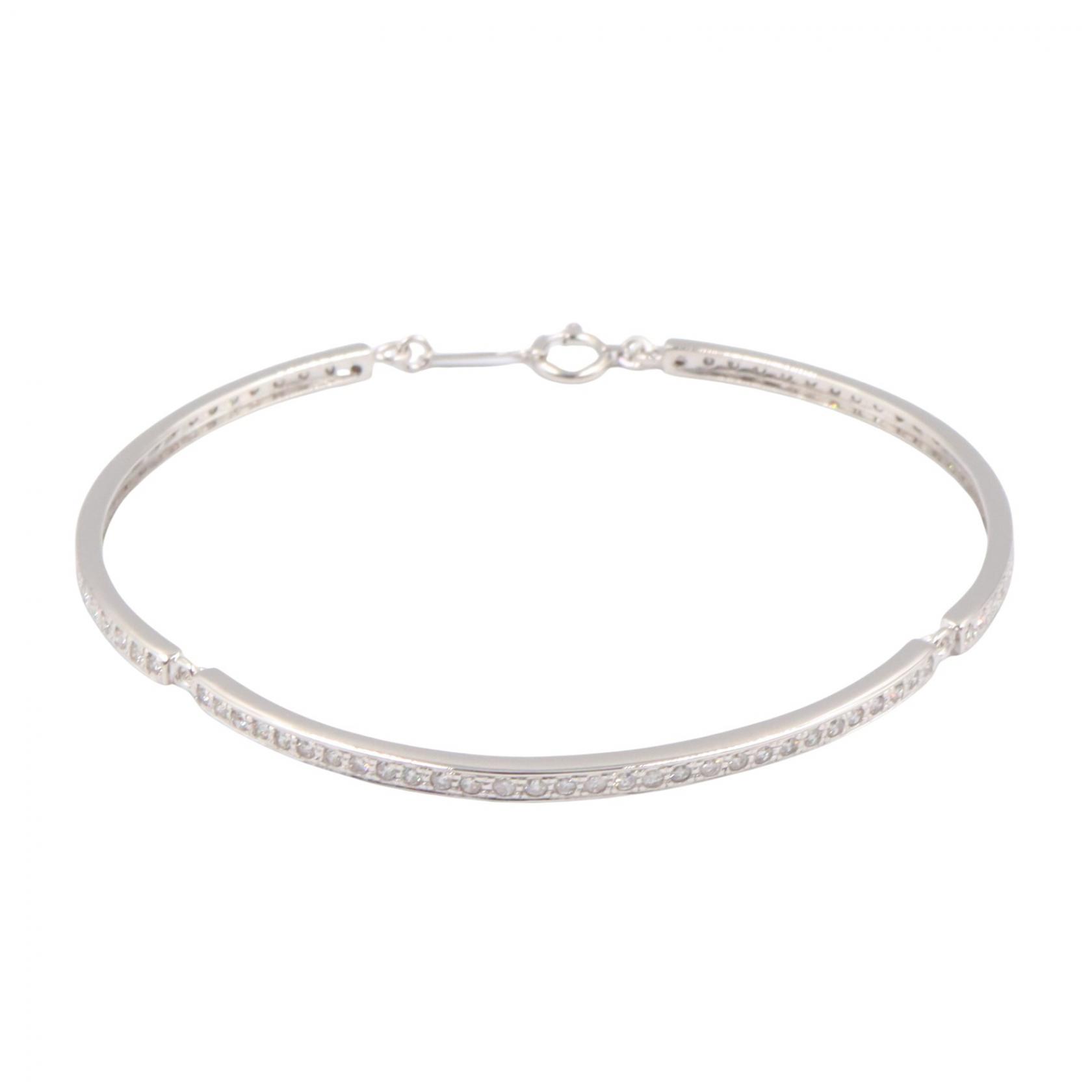 【P5倍×5%OFFクーポン】ジュエリー JEWELRY ダイヤモンド ブレスレット ブレスレット アクセサリー K18WG（ホワイトゴールド） ダイヤモンド レディース シルバー系 / クリア系 ﾀﾞｲﾔ 6.5g 【中古】