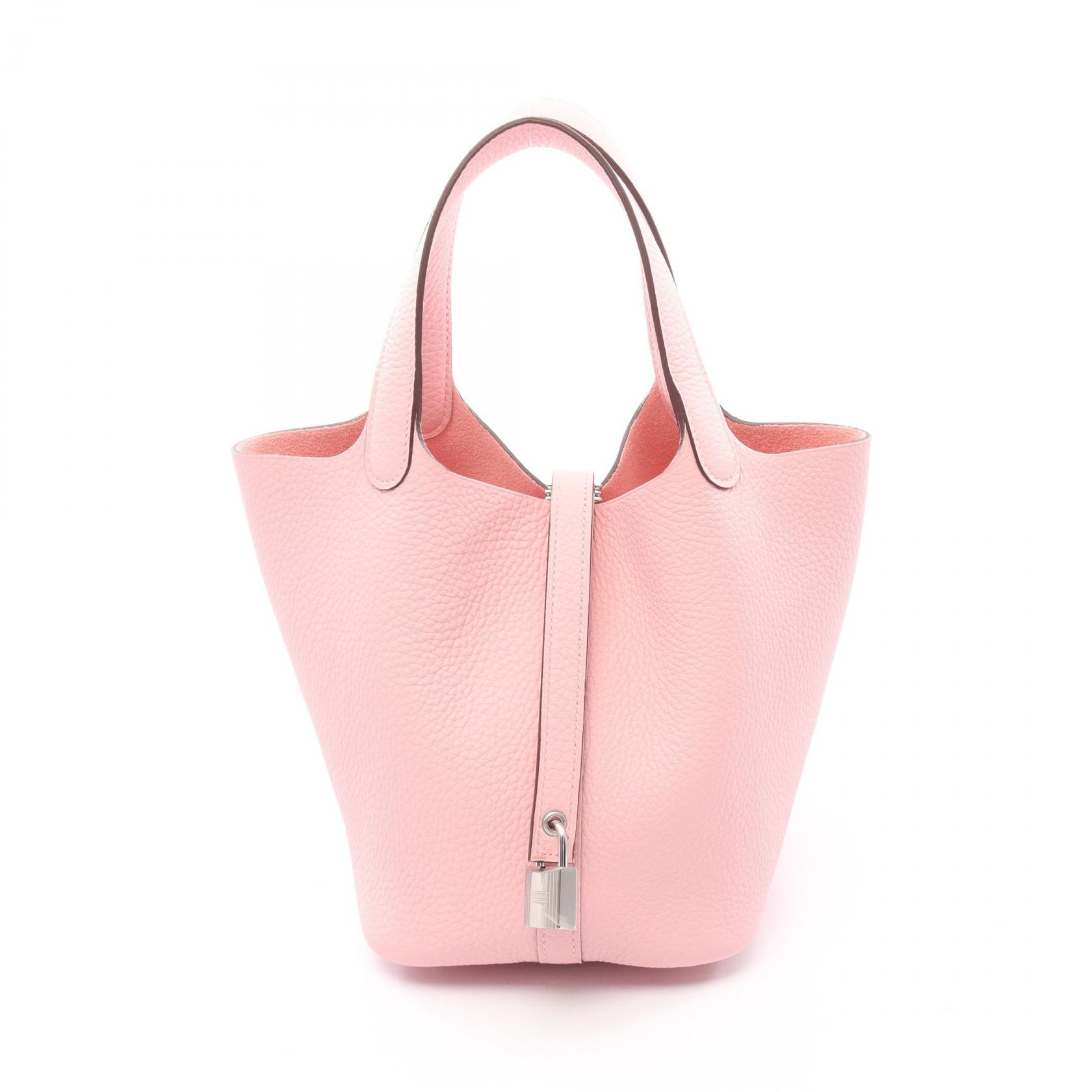 【10%OFFクーポン 7/26 9:59〆】 エルメス HERMES ピコタンロックPM ハンドバッグ バッグ レザー トリヨンクレマンス トリヨンクレマンス レディース ピンク系 【中古】｜Brandoff銀座