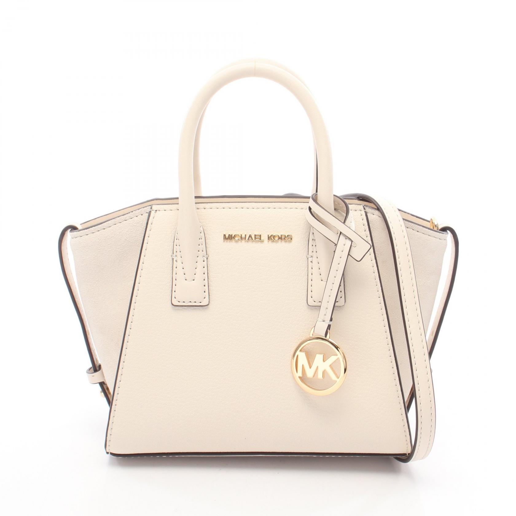 マイケルコース Michael Kors AVRIL アヴリル エクストラ スモール サッチェル ハンドバッグ バッグ レザー スウェード レディース アイボリー系 35F4G4VC0L 【中古】｜Brandoff銀座