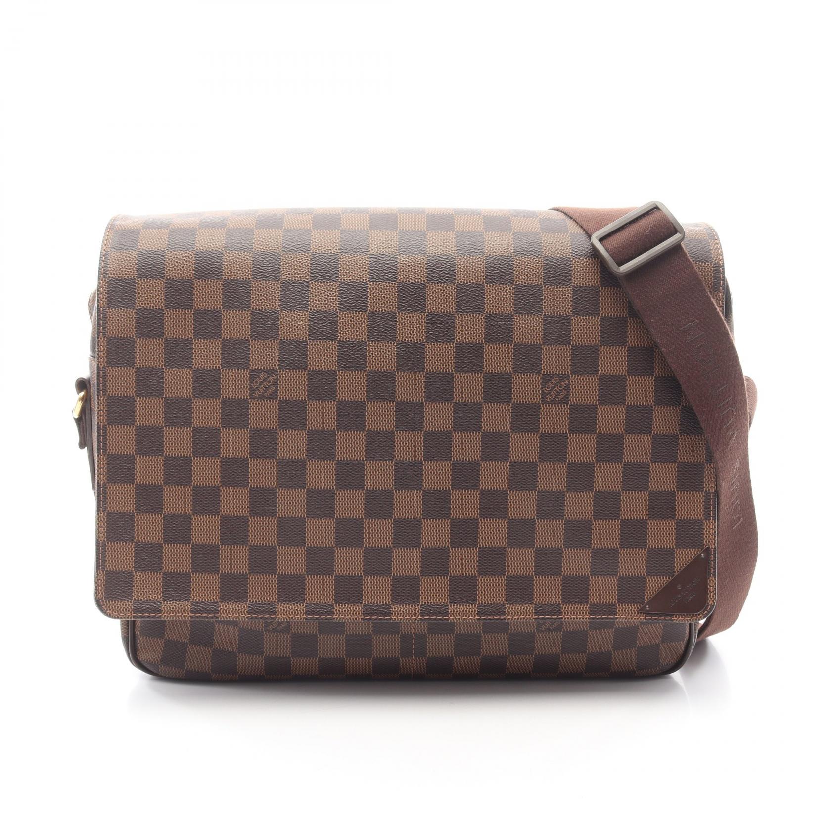 【5%OFFクーポン×ポイント5倍】ルイ・ヴィトン LOUIS VUITTON シェルトンGM ショルダーバッグ バッグ PVCコーティングキャンバス レザー ダミエ メンズ レディース ブラウン系 N41148 【中古】