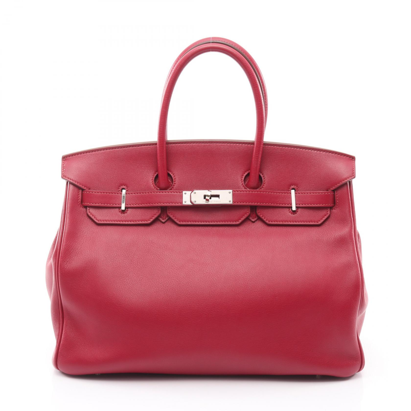 【P5倍×5%OFFクーポン】エルメス HERMES バーキン35 ハンドバッグ バッグ レザー カーフ（牛革） ヴォースイフト ヴォースイフト レディース ピンク系 【中古】