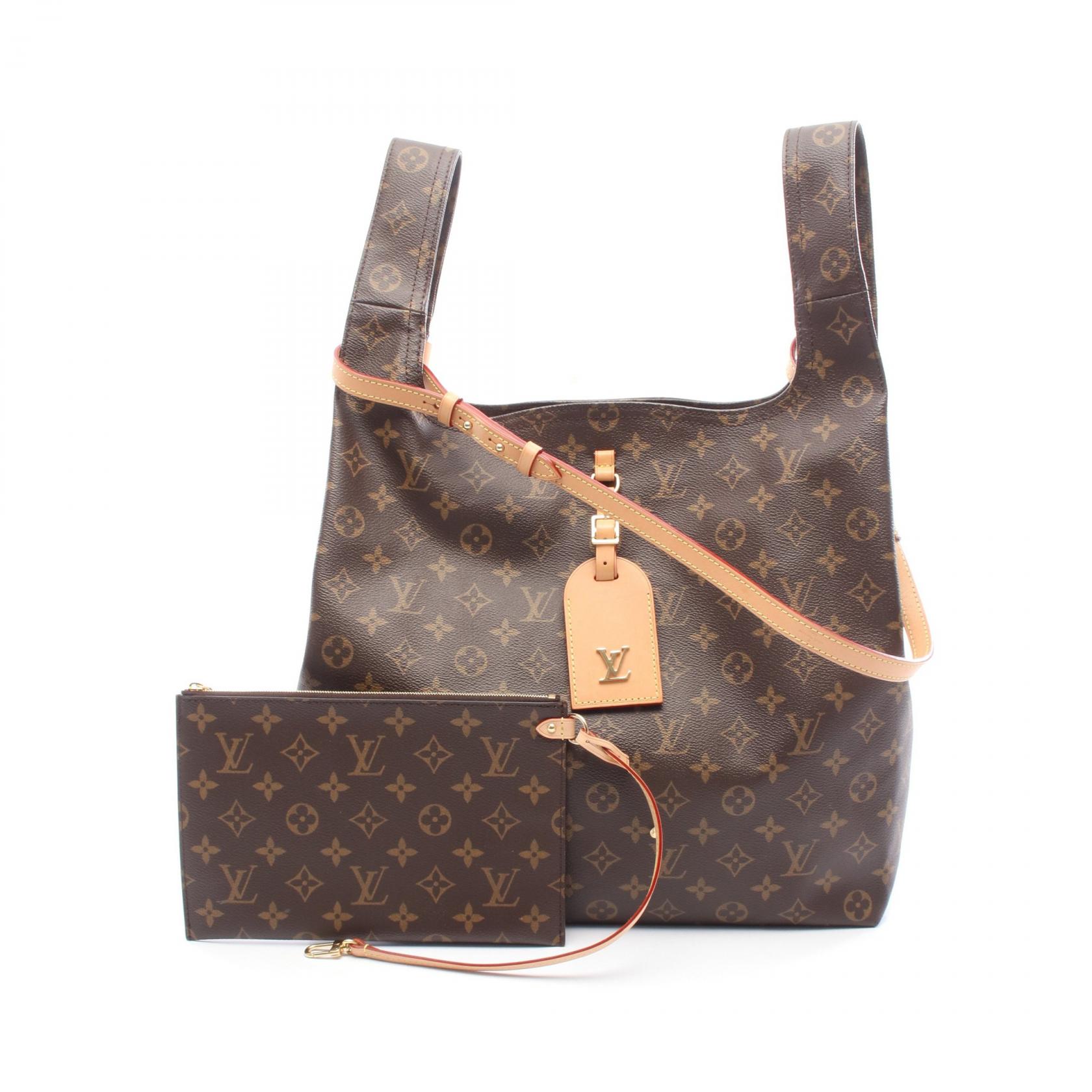 【10%OFFクーポン対象】ルイ・ヴィトン LOUIS VUITTON アトランティスGM ハンドバッグ バッグ PVCコーティングキャンバス レザー モノグラム レディース ブラウン系 M46817 【中古】