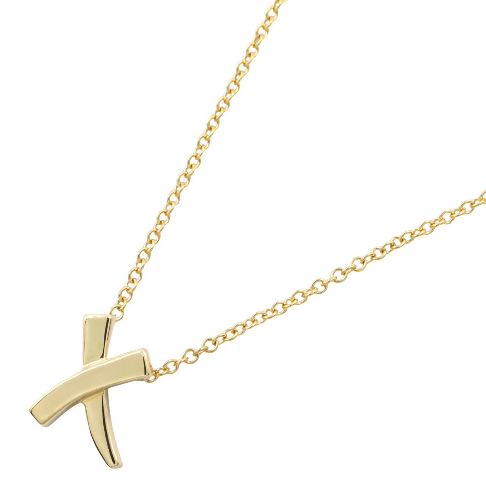 ティファニー TIFFANY＆CO キスネックレス スモール ネックレス ジュエリー K18（イエローゴールド） レディース ゴールド系 60962235 【中古】