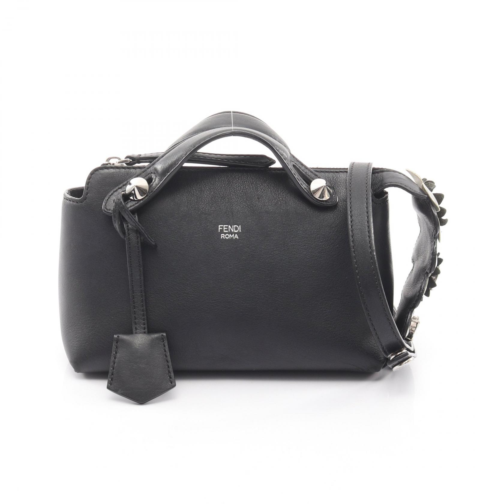 【P5倍×20%OFFクーポン】フェンディ FENDI ミニ バイザウェイ ハンドバッグ バッグ レザー レディース ブラック系 8BL135 【中古】