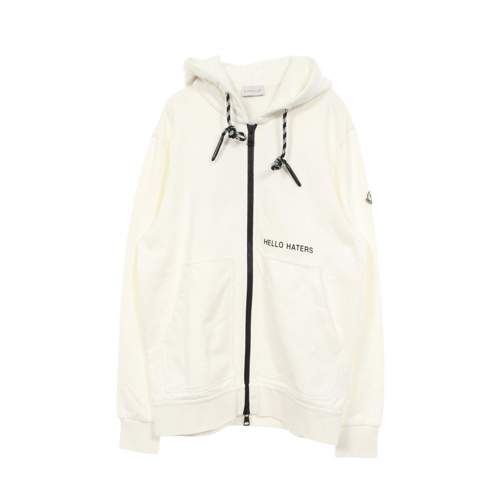 【P5倍×5%OFFクーポン】モンクレール MONCLER MONCLER × Felix the Cat HELLO HATERS パーカー 衣料品 トップス コットン メンズ ホワイト系 【中古】