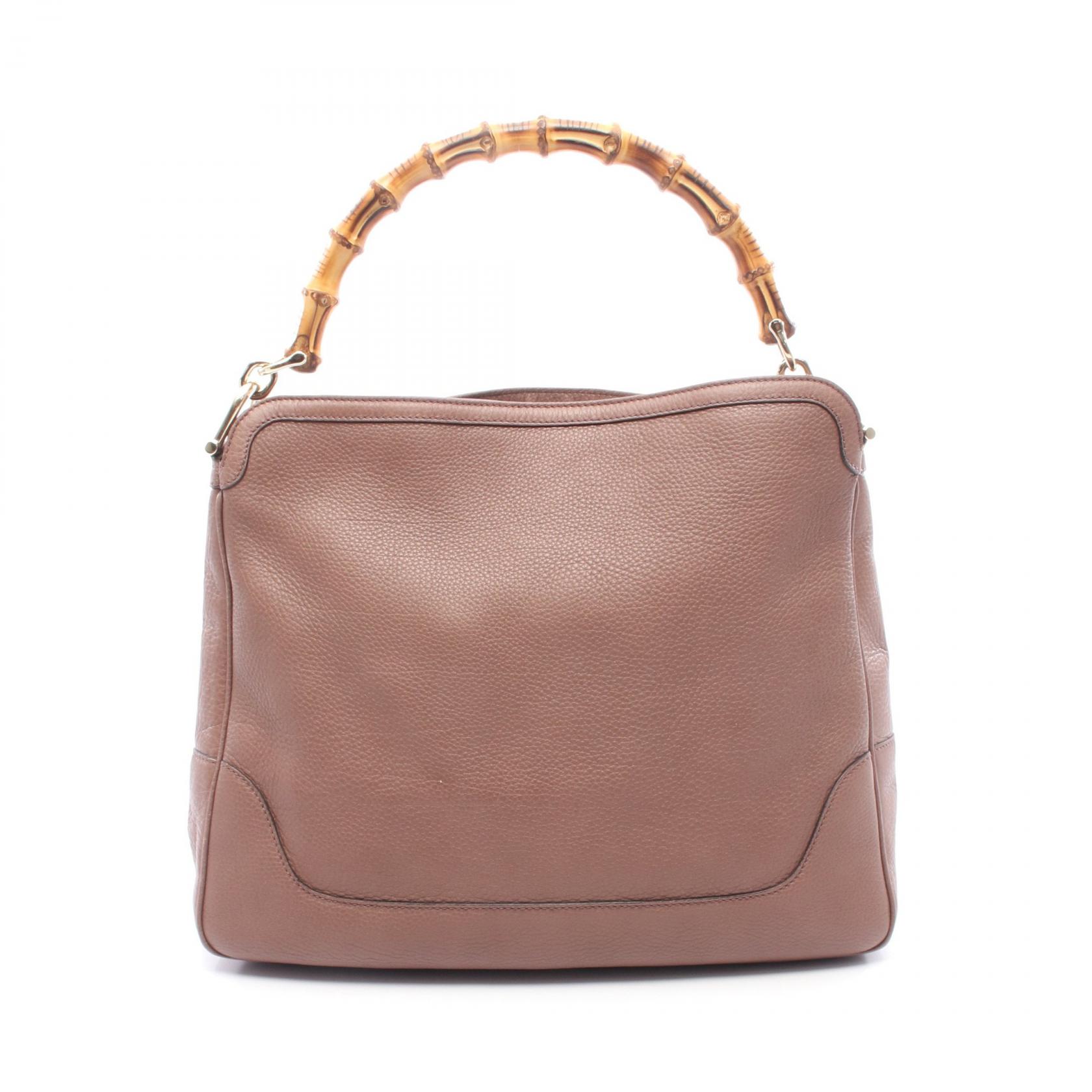 グッチ GUCCI ダイアナ バンブー ショルダーバッグ バッグ レザー レディース ピンク系 282315 【中古】｜Brandoff銀座