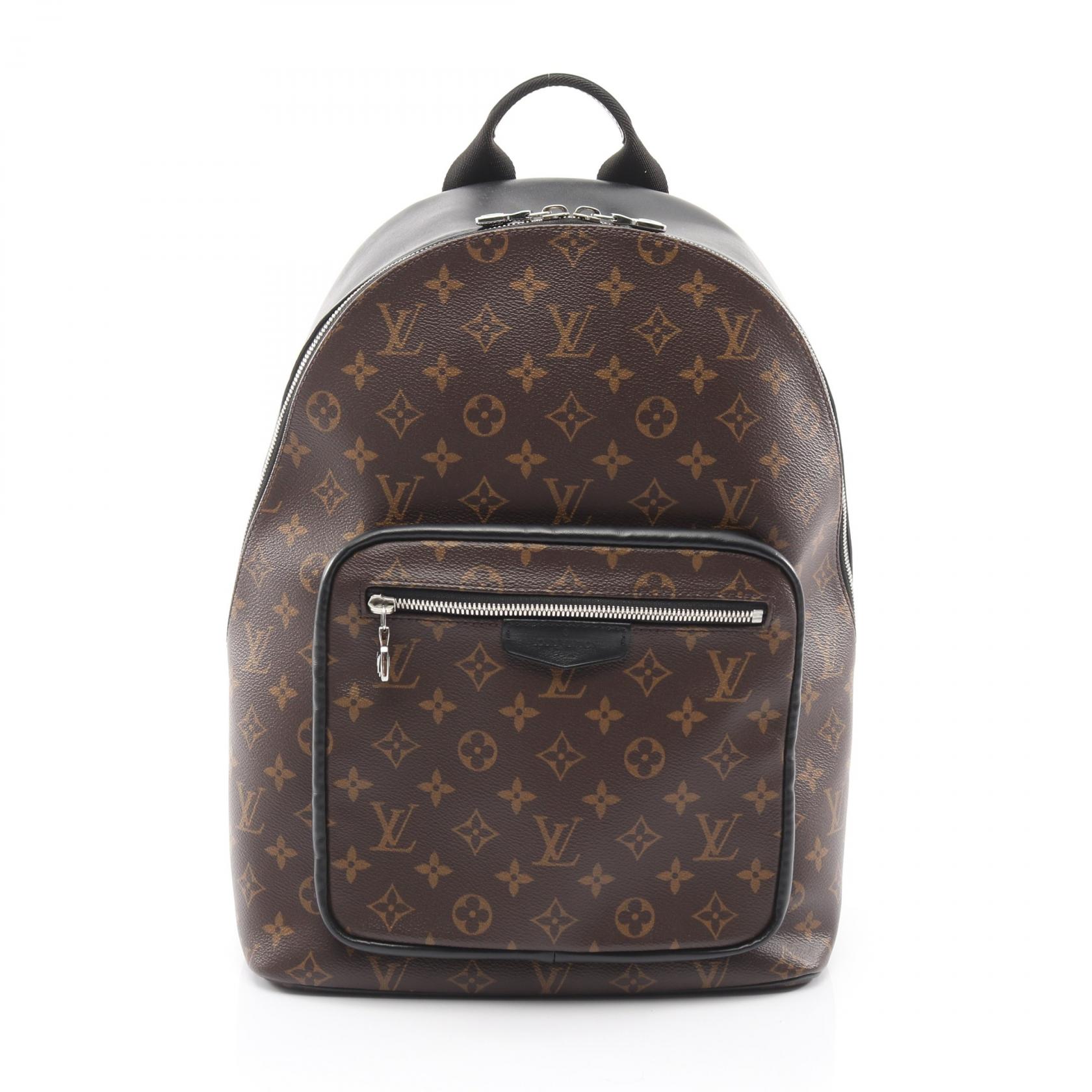 【P5倍×5%OFFクーポン】ルイ・ヴィトン LOUIS VUITTON ジョッシュ NV リュックサック バックパック バッグ PVCコーティングキャンバス レザー モノグラム・マカサー メンズ ブラウン系 / ブラック系 M45349 【中古】
