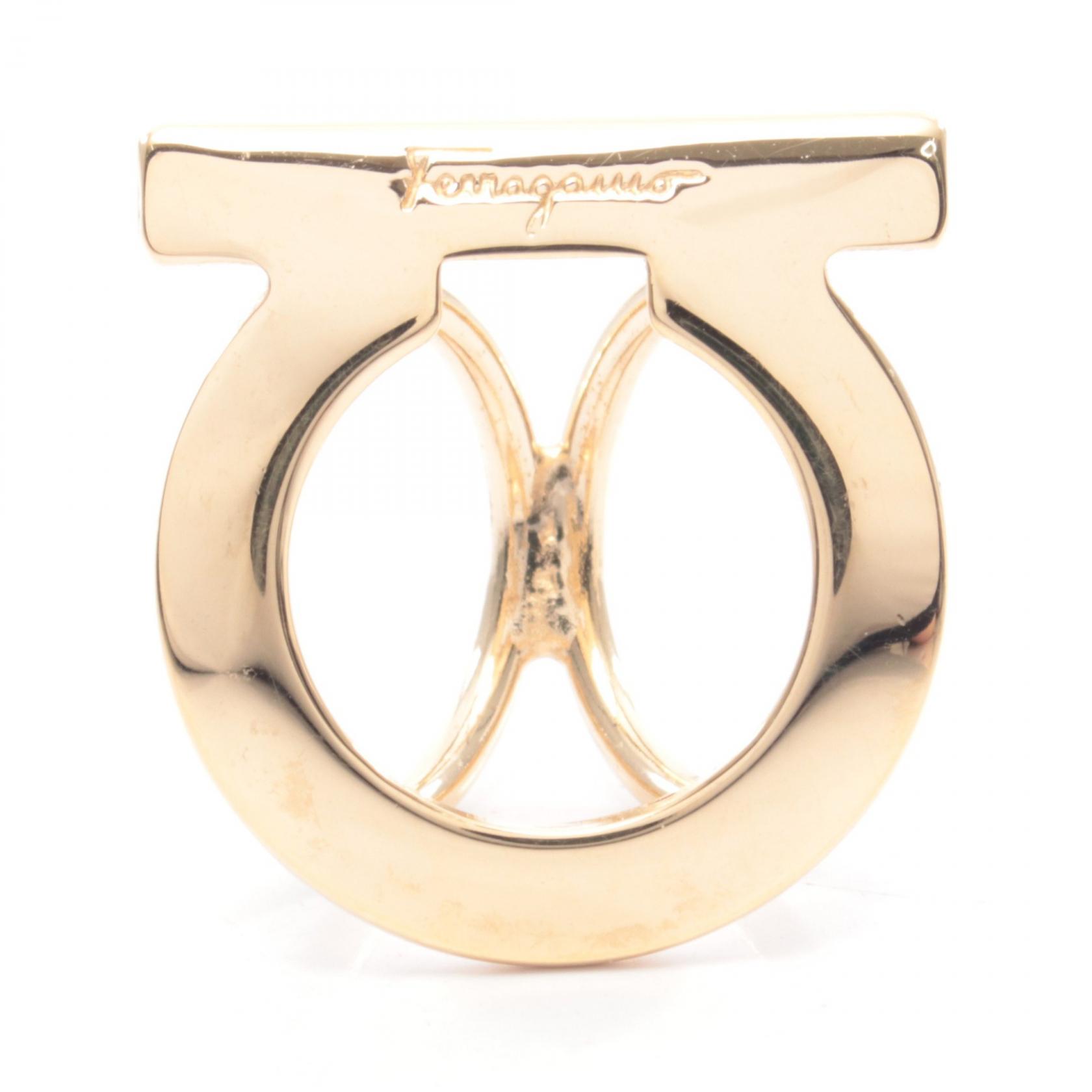 【P5倍×5%OFFクーポン】サルヴァトーレフェラガモ Salvatore Ferragamo ガンチーニ スカーフリング アクセサリー GP レディース ゴールド系 【中古】
