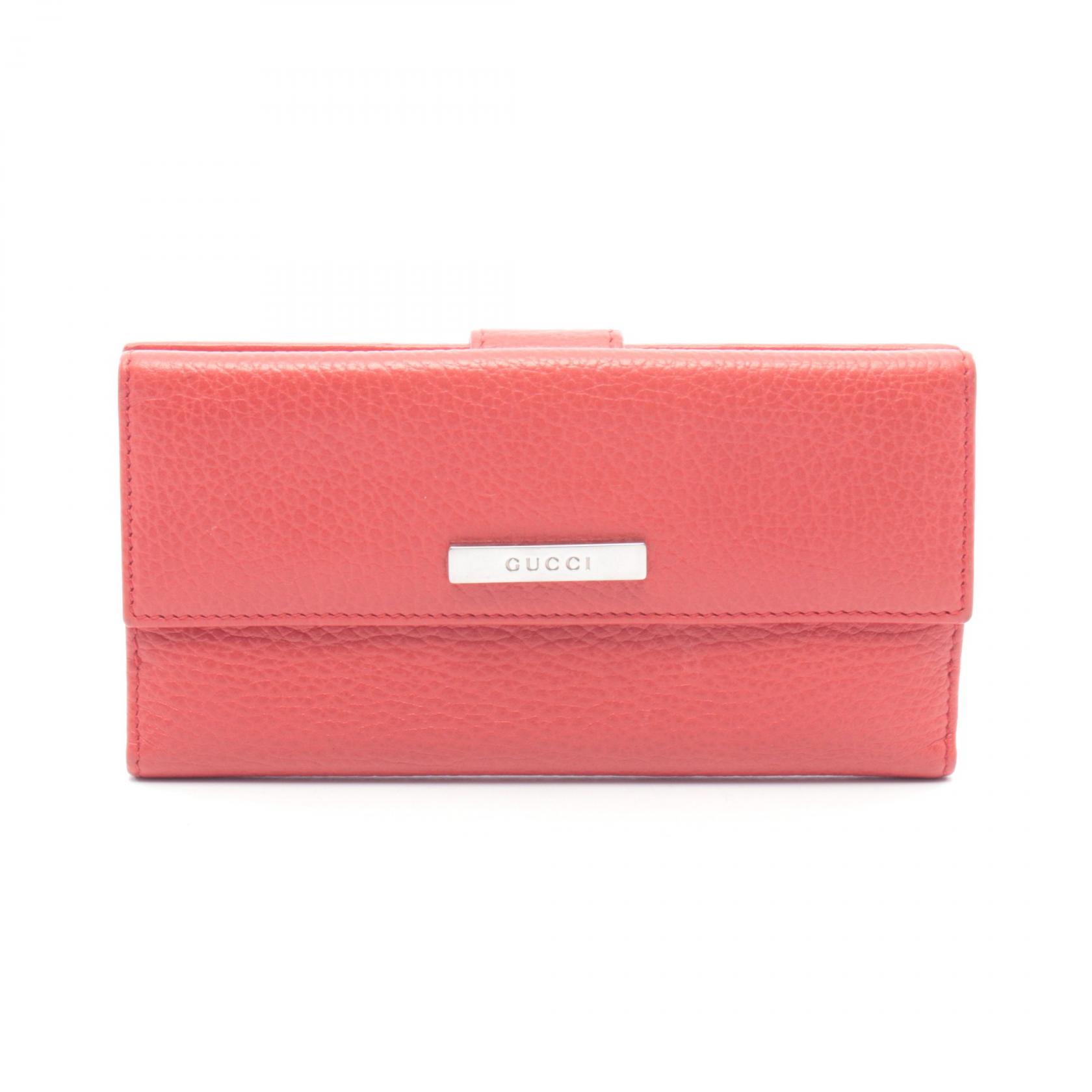 グッチ GUCCI Wホック財布 財布 レザー レディース レッド系 143389 【中古】
