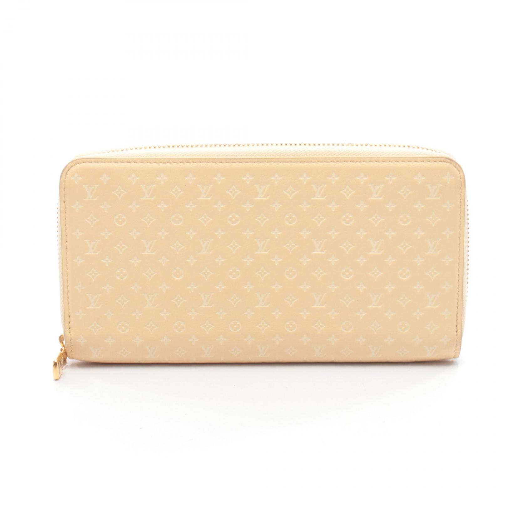 【1万円OFFクーポン対象】ルイ・ヴィトン LOUIS VUITTON ジッピーウォレット ナノ・モノグラム ラウンド長財布 財布 レザー レディース イエロー系 / アイボリー系 M82229 【中古】