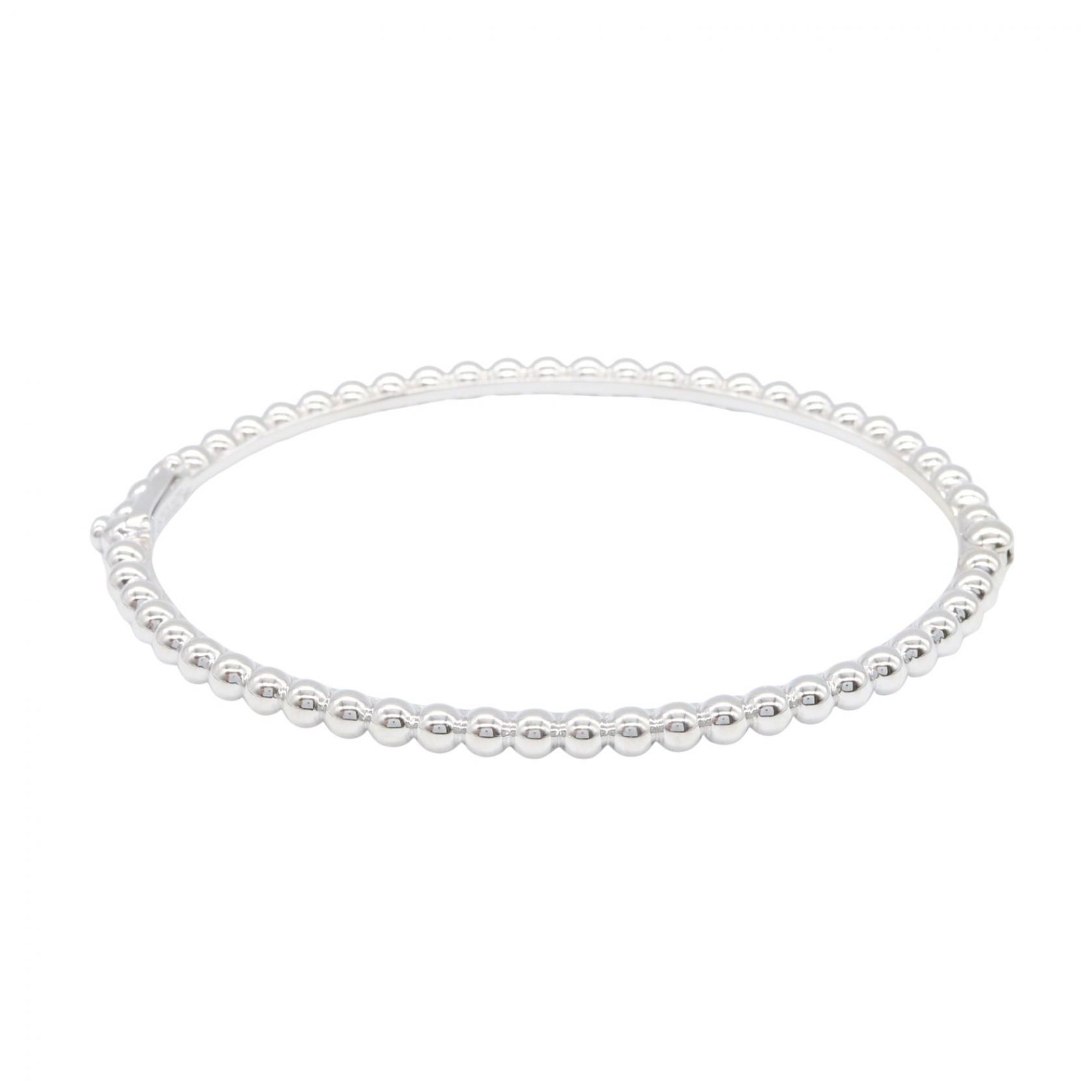 【4時間限定！ポイント10倍 】4/13 20時～23:59／ヴァンクリーフ＆アーペル Van Cleef & Arpels ペルレ バングル バングル アクセサリー K18WG（ホワイトゴールド） レディース シルバー系 RO7A900 【中古】