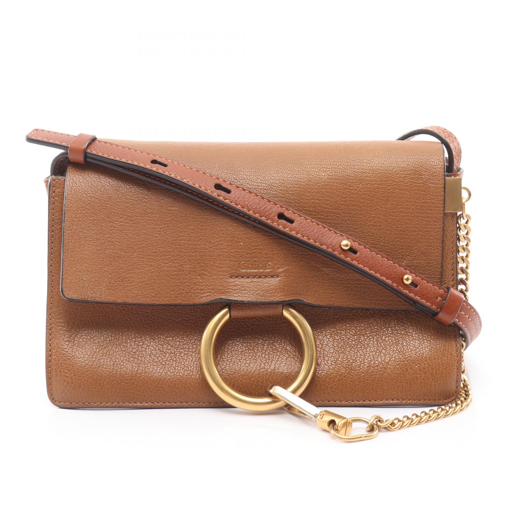 クロエ Chloe FAYE フェイ ショルダーバッグ バッグ レザー レディース ブラウン系 【中古】 36,400円