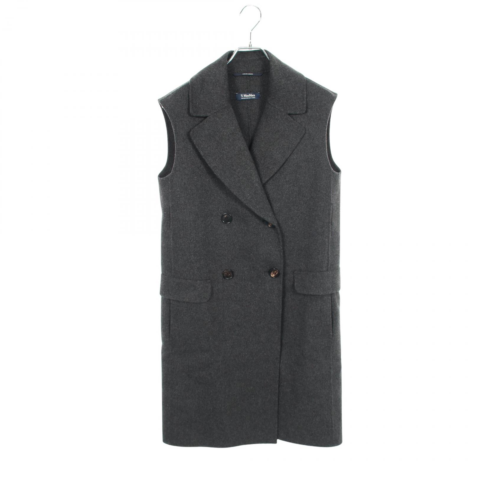 【5%OFFクーポン×ポイント5倍】エス マックスマーラ 'S Max Mara CUCITO AMANO ロングジレ ベスト 衣料品 トップス ウール レディース グレー系 927601136 【中古】