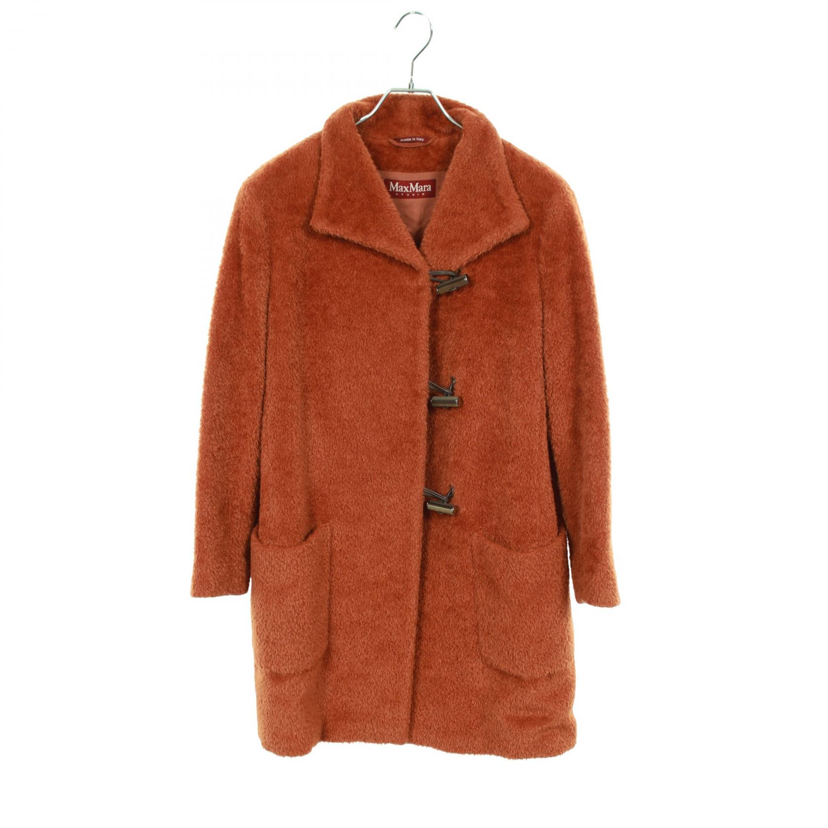 マックスマーラステュディオ Max Mara Studio ダッフルコート 衣料品 アウター ウール アルパカ レディース ブラウン系 60861263 【中古】