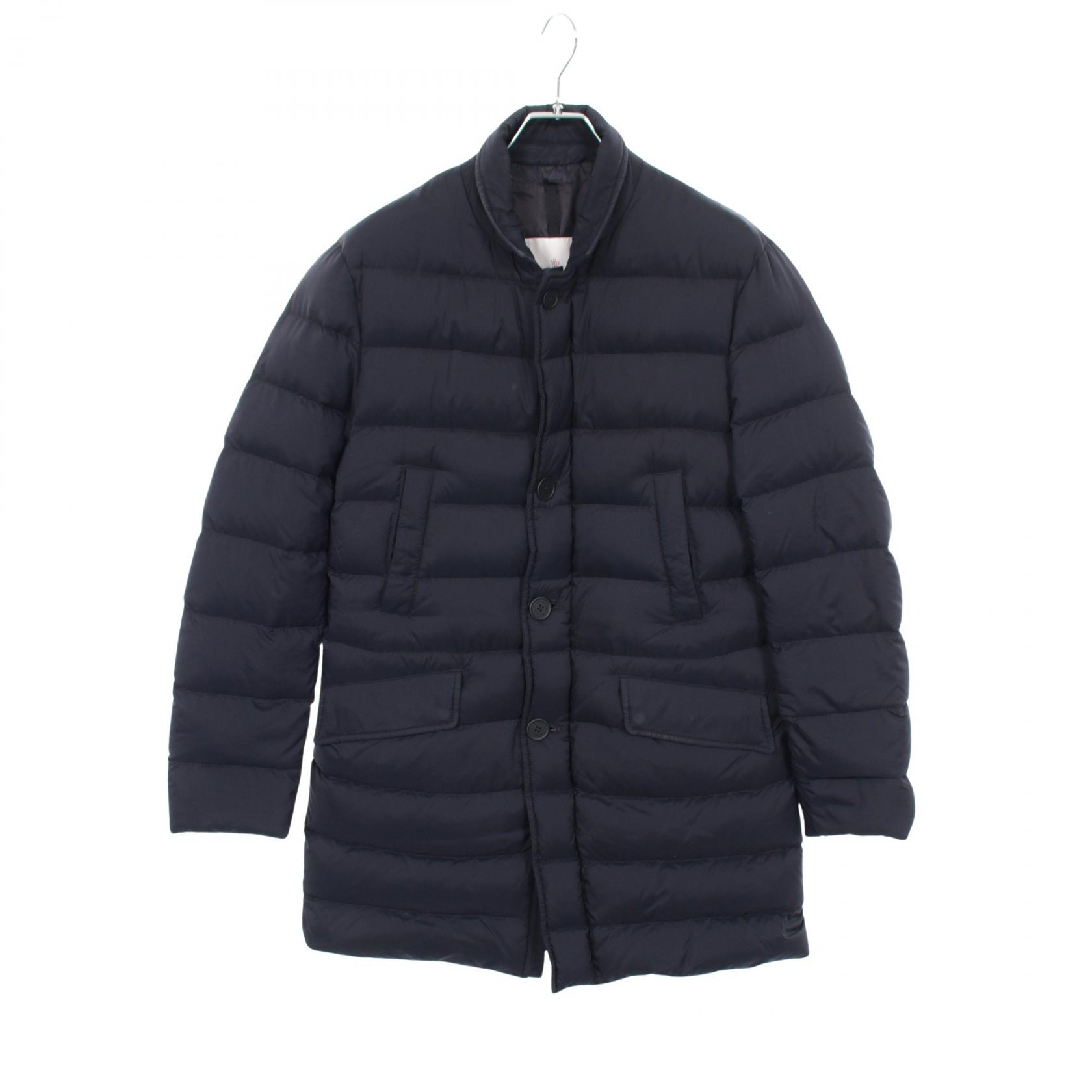 【P5倍×5%OFFクーポン】モンクレール MONCLER KEID ダウンジャケット 衣料品 アウター ナイロン メンズ ネイビー系 3170780 【中古】