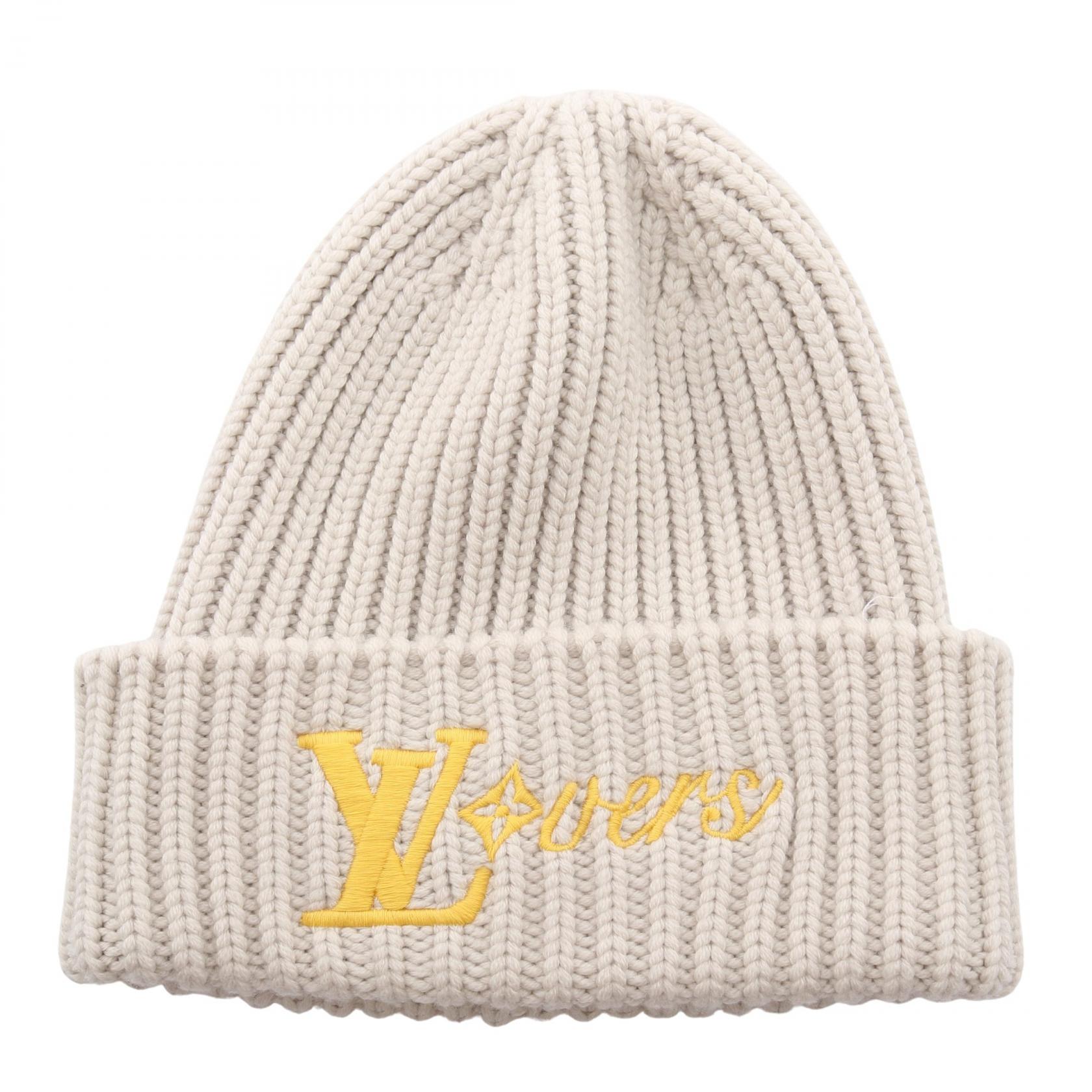 【5%OFFクーポン×ポイント5倍】ルイ・ヴィトン LOUIS VUITTON LVバーズ ニット帽 ニットキャップ 帽子 ウール レディース グレー系 M7817A 【中古】