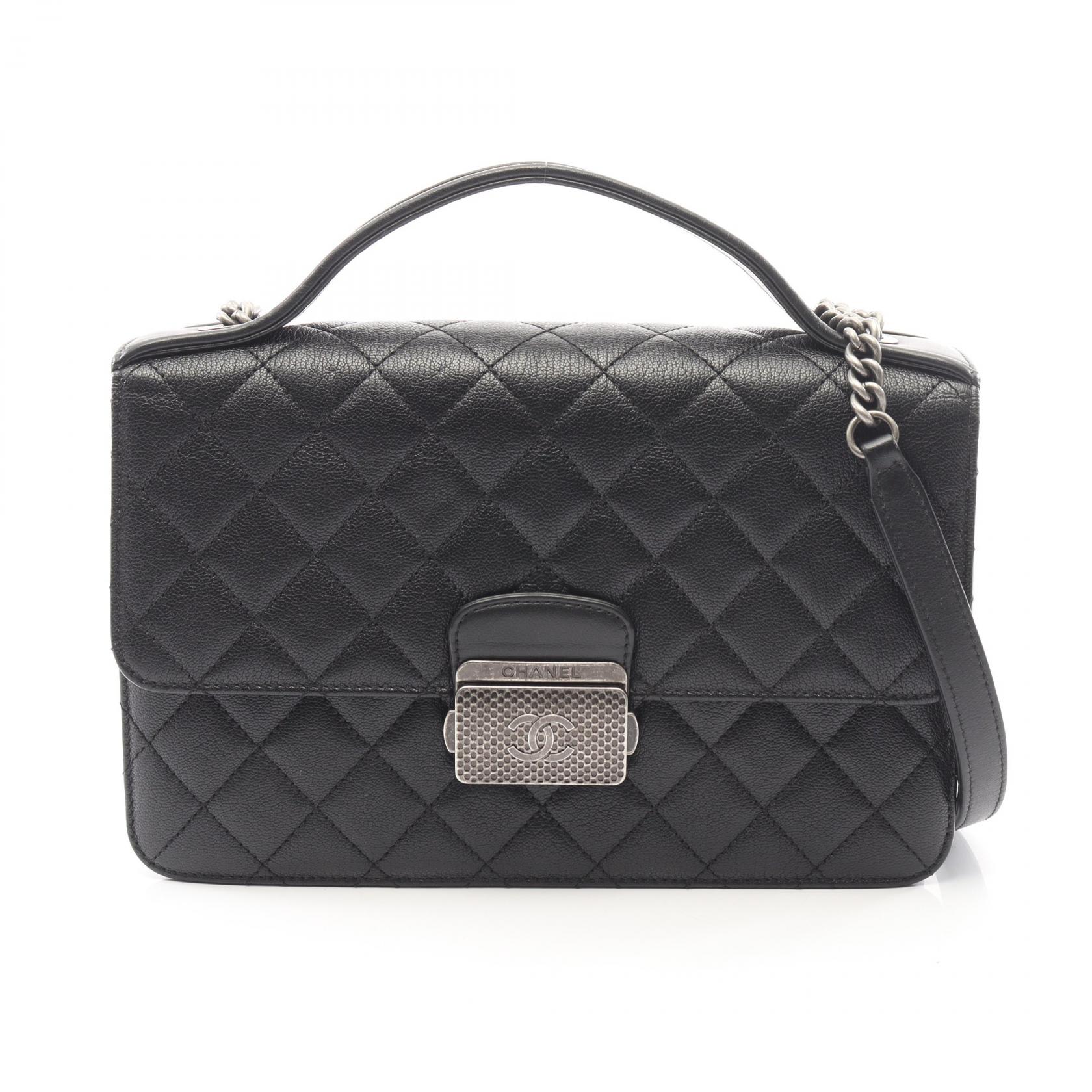 【5%OFFクーポン×ポイント5倍】シャネル CHANEL CCユニバーシティ マトラッセ ショルダーバッグ バッグ キャビアスキン(グレインドカーフ) レディース ブラック系 A93536 【中古】