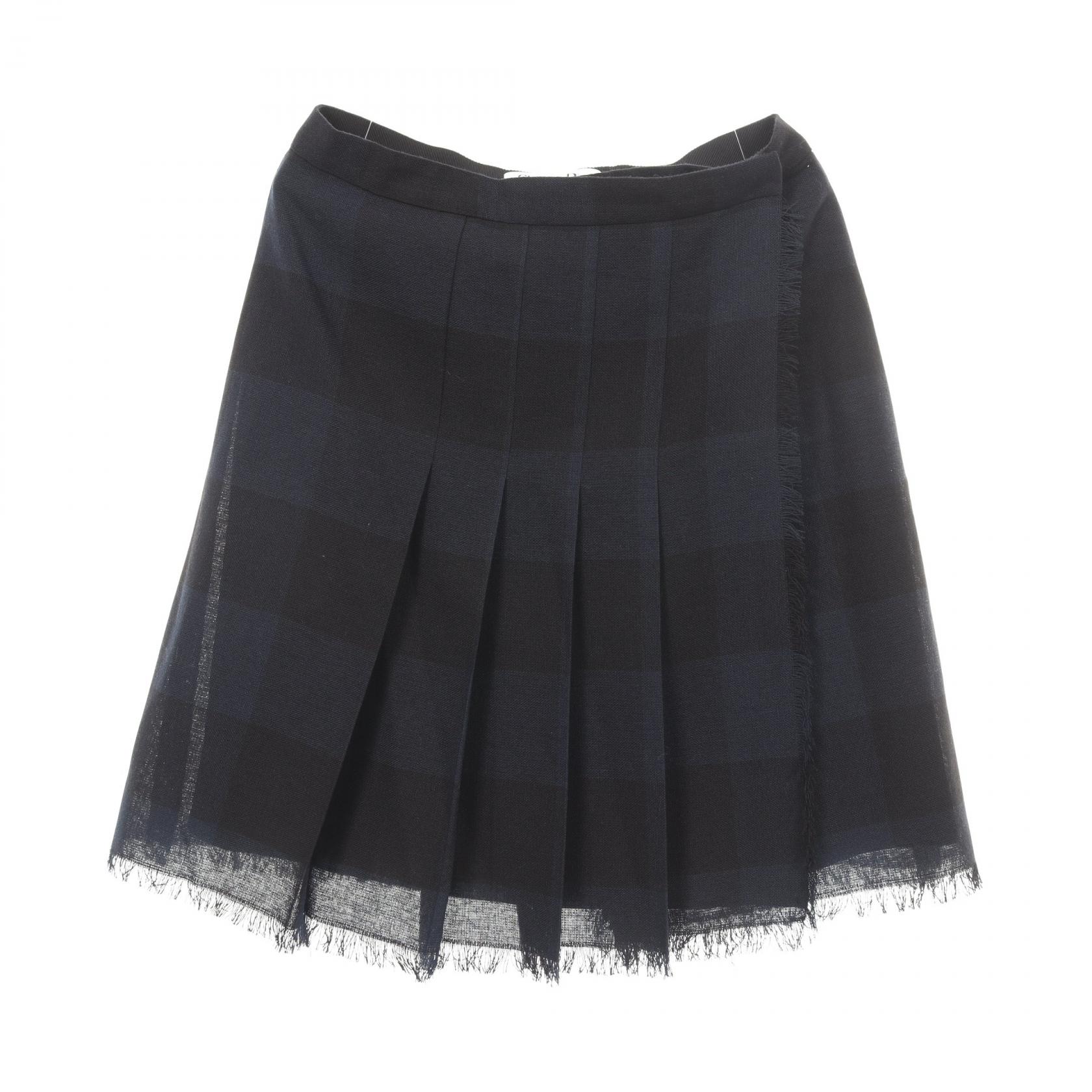 ディオール Dior スカート 衣料品 ボトムス ウール レディース ネイビー系 / ブラック系 【中古】｜Brandoff銀座