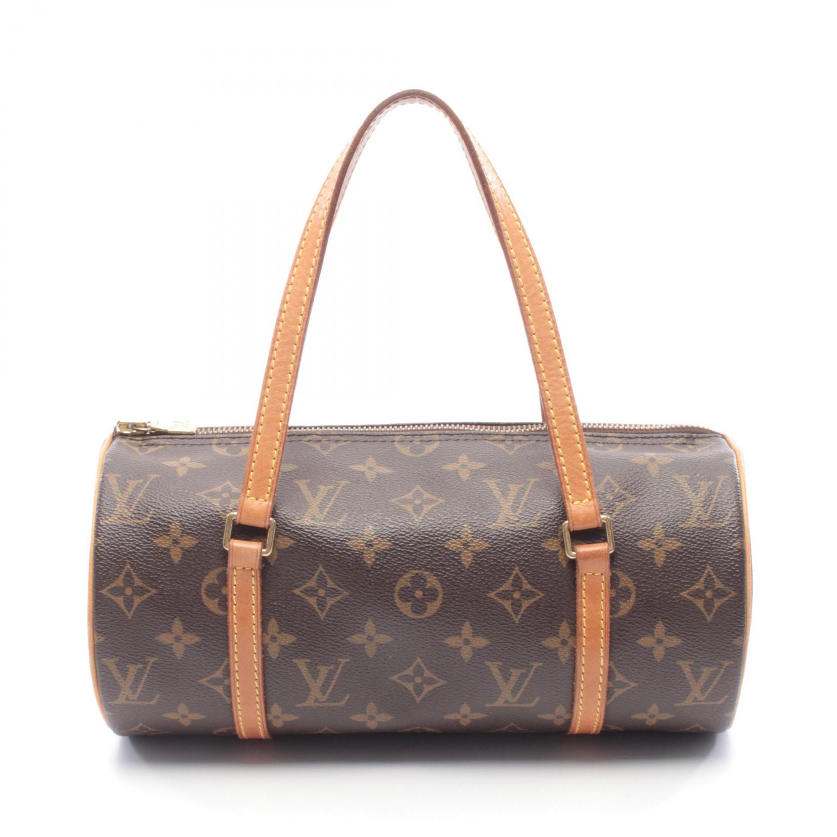 ルイ・ヴィトン LOUIS VUITTON パピヨン26 ハンドバッグ バッグ PVCコーティングキャンバス レザー モノグラム レディース ブラウン系 M51386 【中古】
