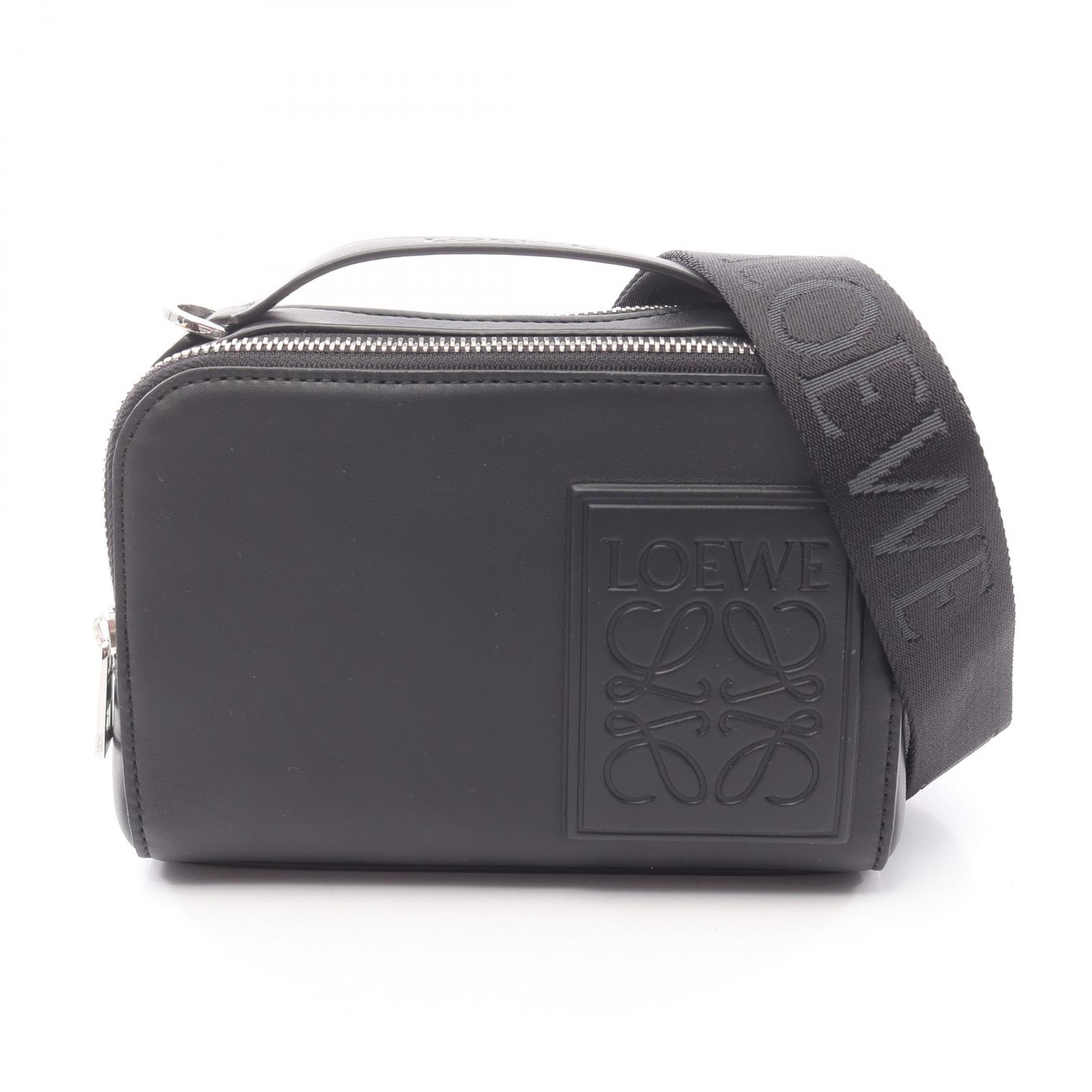 【P5倍×5%OFFクーポン】ロエベ LOEWE クロスボディ カメラバッグ ミニ ハンドバッグ バッグ レザー メンズ ブラック系 C565R41X051100 【新品】