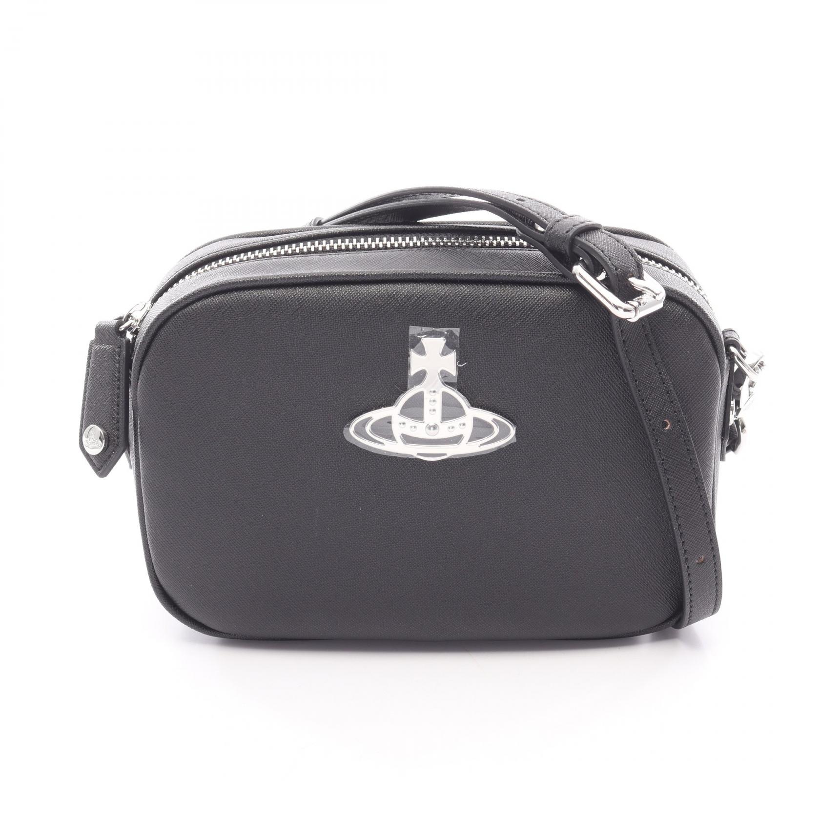 【5千円OFFクーポン対象】ヴィヴィアンウエストウッド Vivienne Westwood ANNA CAMERA BAG ショルダーバッグ バッグ フェイクレザー レディース ブラック系 48020003US0021N401 【新品】