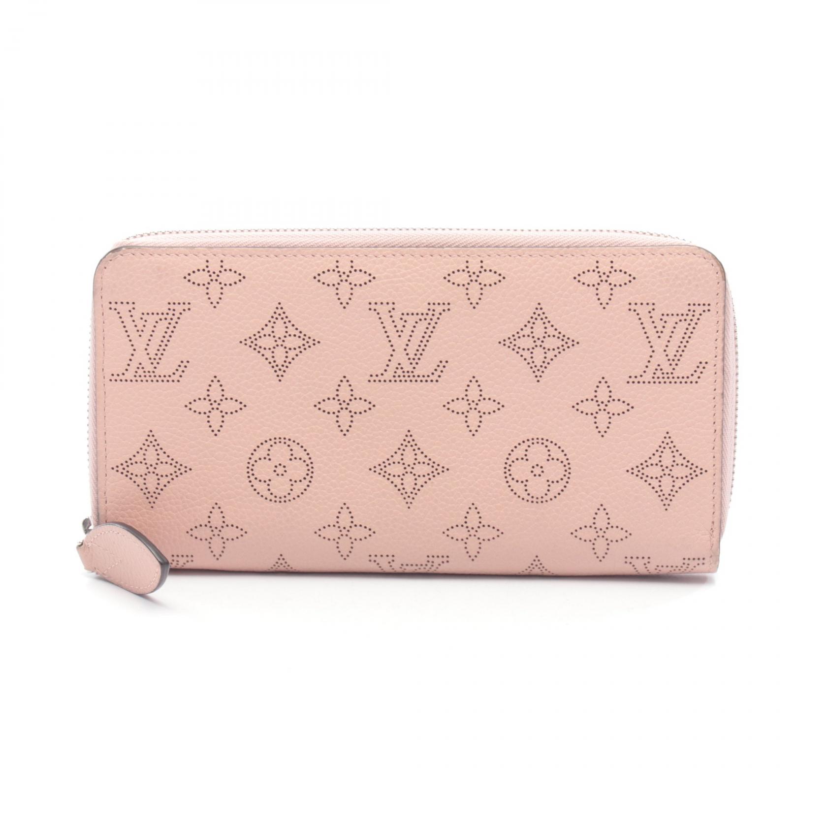 【5千円OFFクーポン対象】ルイ・ヴィトン LOUIS VUITTON ジッピーウォレット ラウンド長財布 財布 レザー マヒナ レディース ピンク系 M61868 【中古】