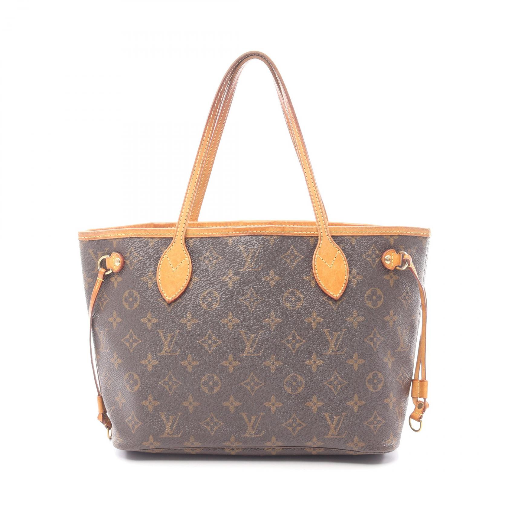 ルイ・ヴィトン LOUIS VUITTON ネヴァーフルPM トートバッグ バッグ PVCコーティングキャンバス レザー モノグラム レディース ブラウン系 M40155 【中古】｜Brandoff銀座
