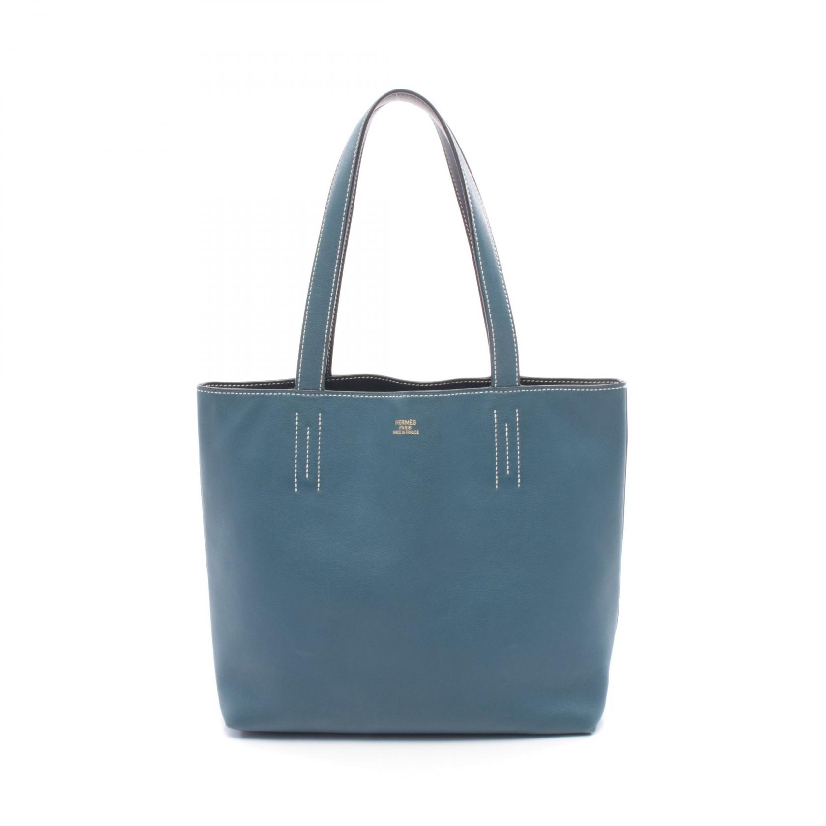 エルメス HERMES ドゥブルセンス28 トートバッグ バッグ レザー シッキム シッキム レディース ブルー系 / ネイビー系 【中古】