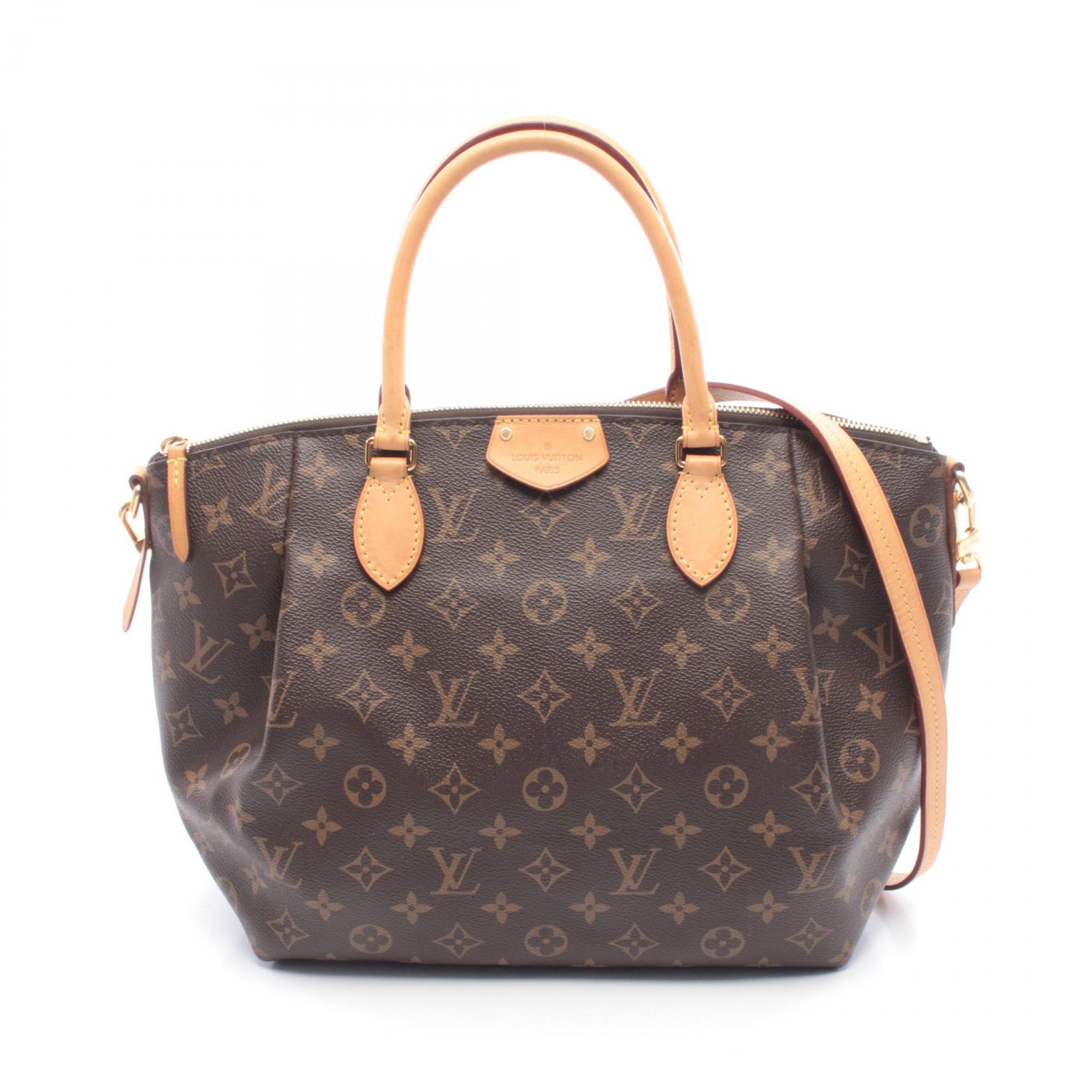 【P5倍×5%OFFクーポン】ルイ・ヴィトン LOUIS VUITTON テュレンMM ハンドバッグ バッグ PVCコーティングキャンバス レザー モノグラム レディース ブラウン系 M48814 【中古】
