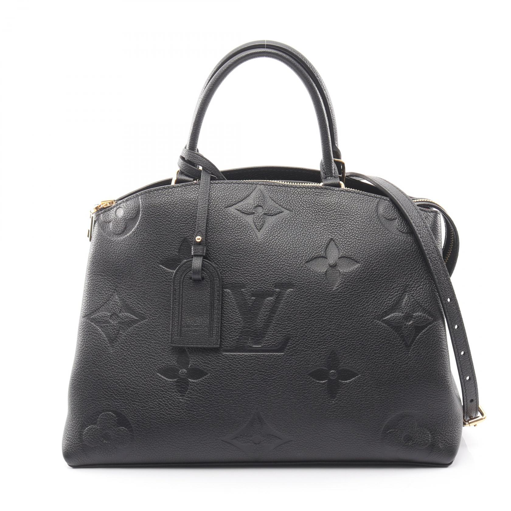 ルイ・ヴィトン LOUIS VUITTON グラン パレMM ハンドバッグ バッグ レザー モノグラム・アンプラント レディース ブラック系 M45811 【中古】 193,000円