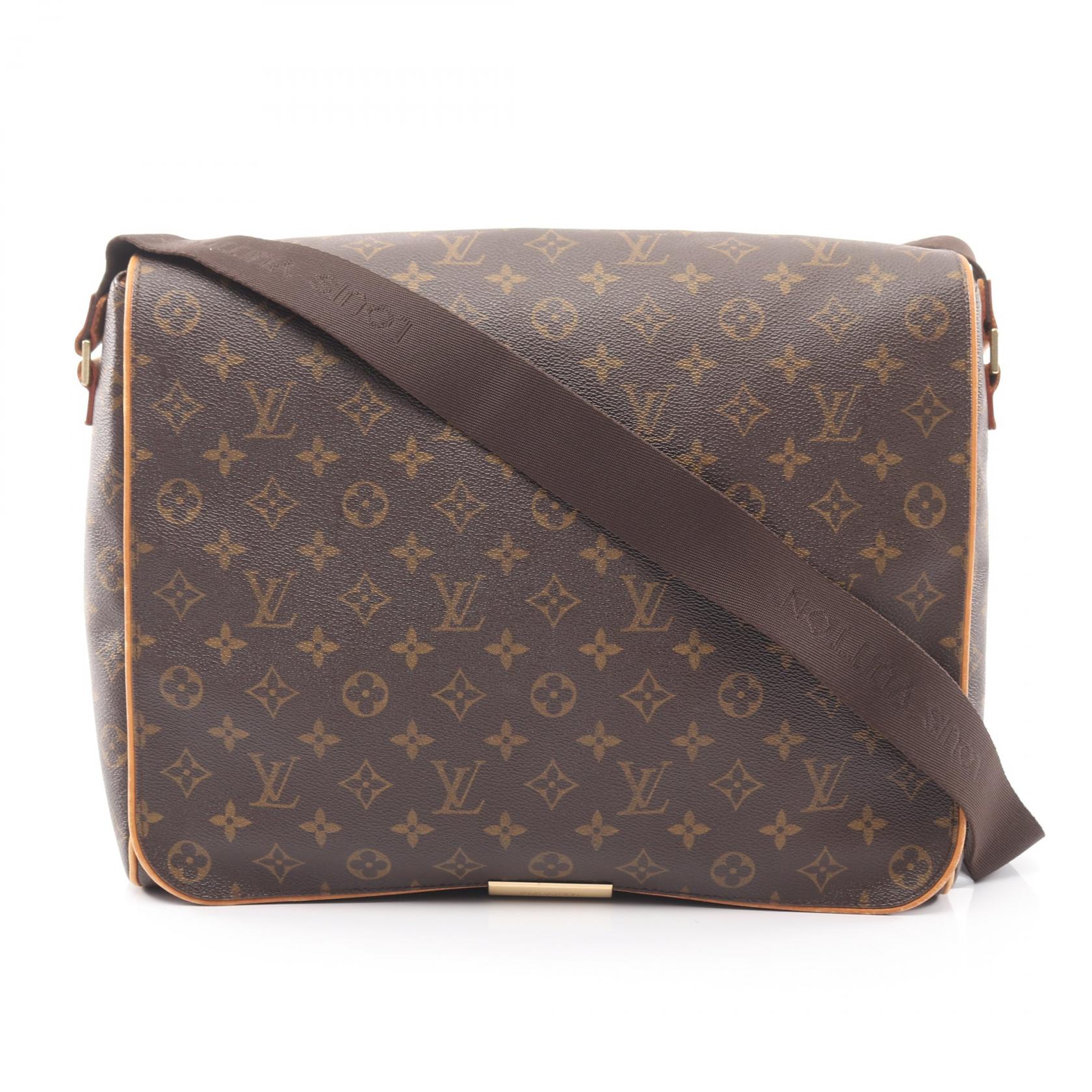 【5%OFFクーポン×ポイント5倍】ルイ・ヴィトン LOUIS VUITTON アベス ショルダーバッグ バッグ PVCコーティングキャンバス レザー モノグラム メンズ レディース ブラウン系 M45257 【中古】