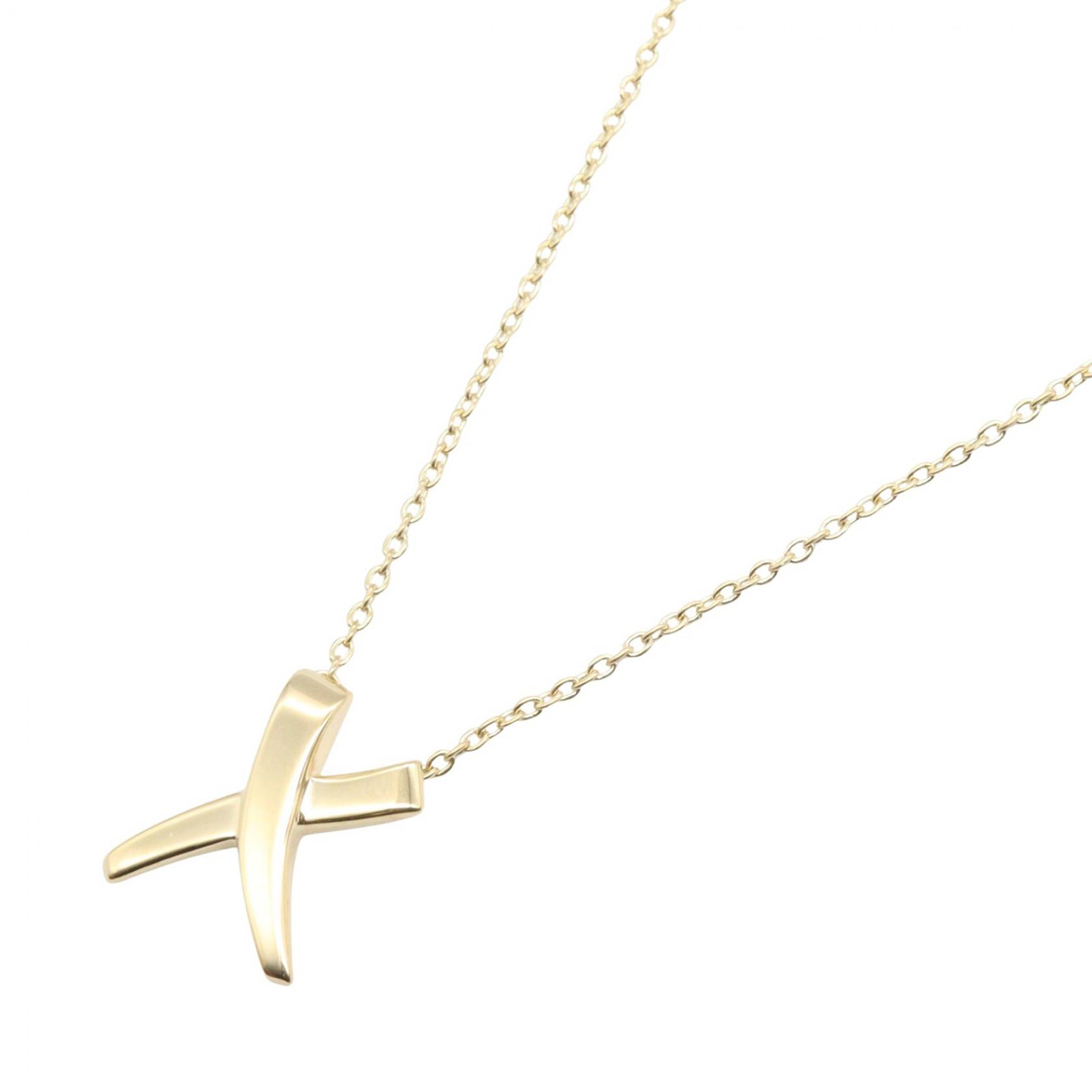 【10%OFFクーポン 7/26 9:59〆】 ティファニー TIFFANY＆CO キス ネックレス ネックレス ジュエリー K18（イエローゴールド） レディース ゴールド系 【中古】｜Brandoff銀座